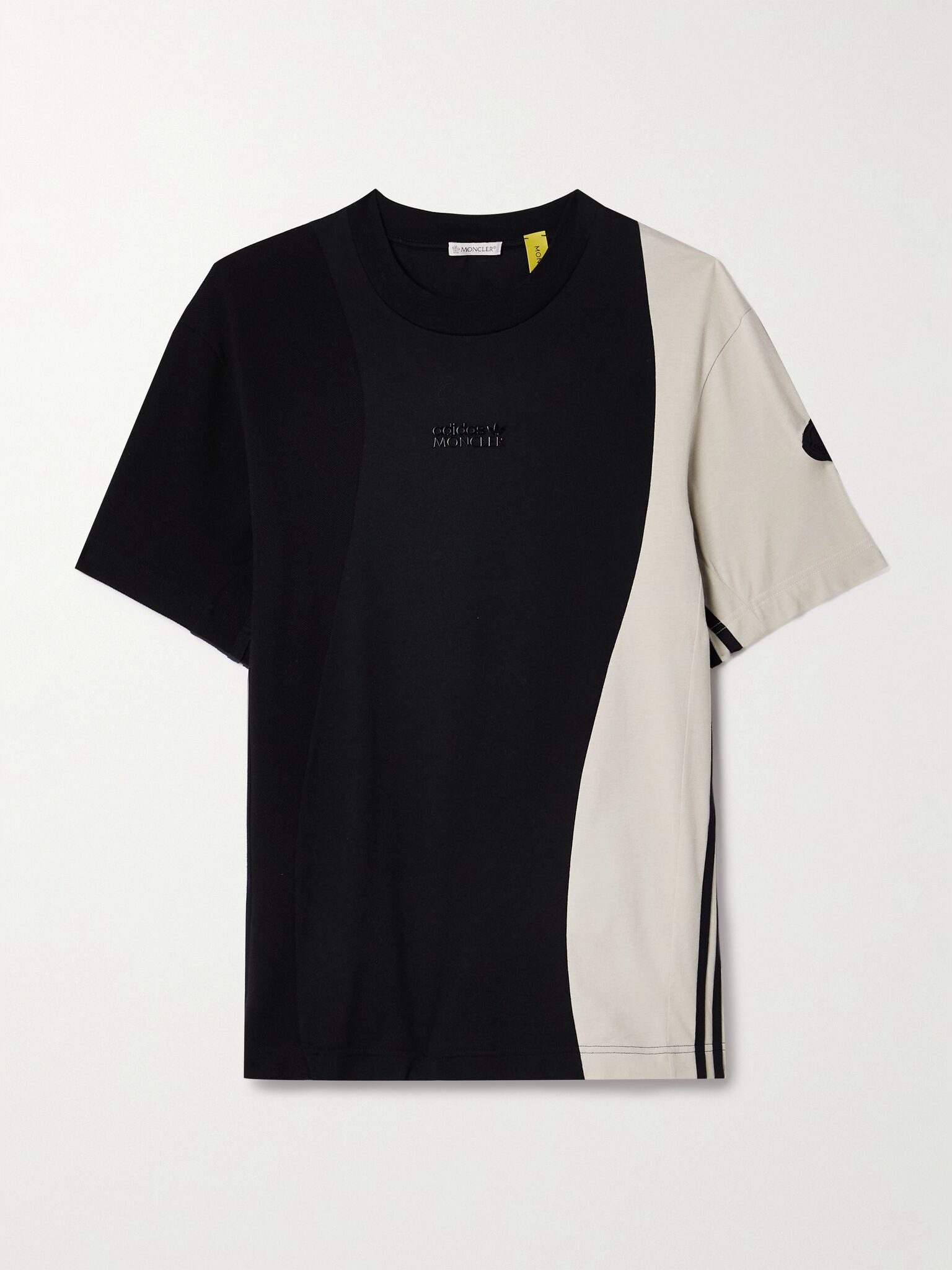 + adidas Originals two-tone cotton-jersey T-shirt Black - 1