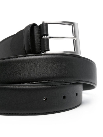 Canali leather buckle belt outlook