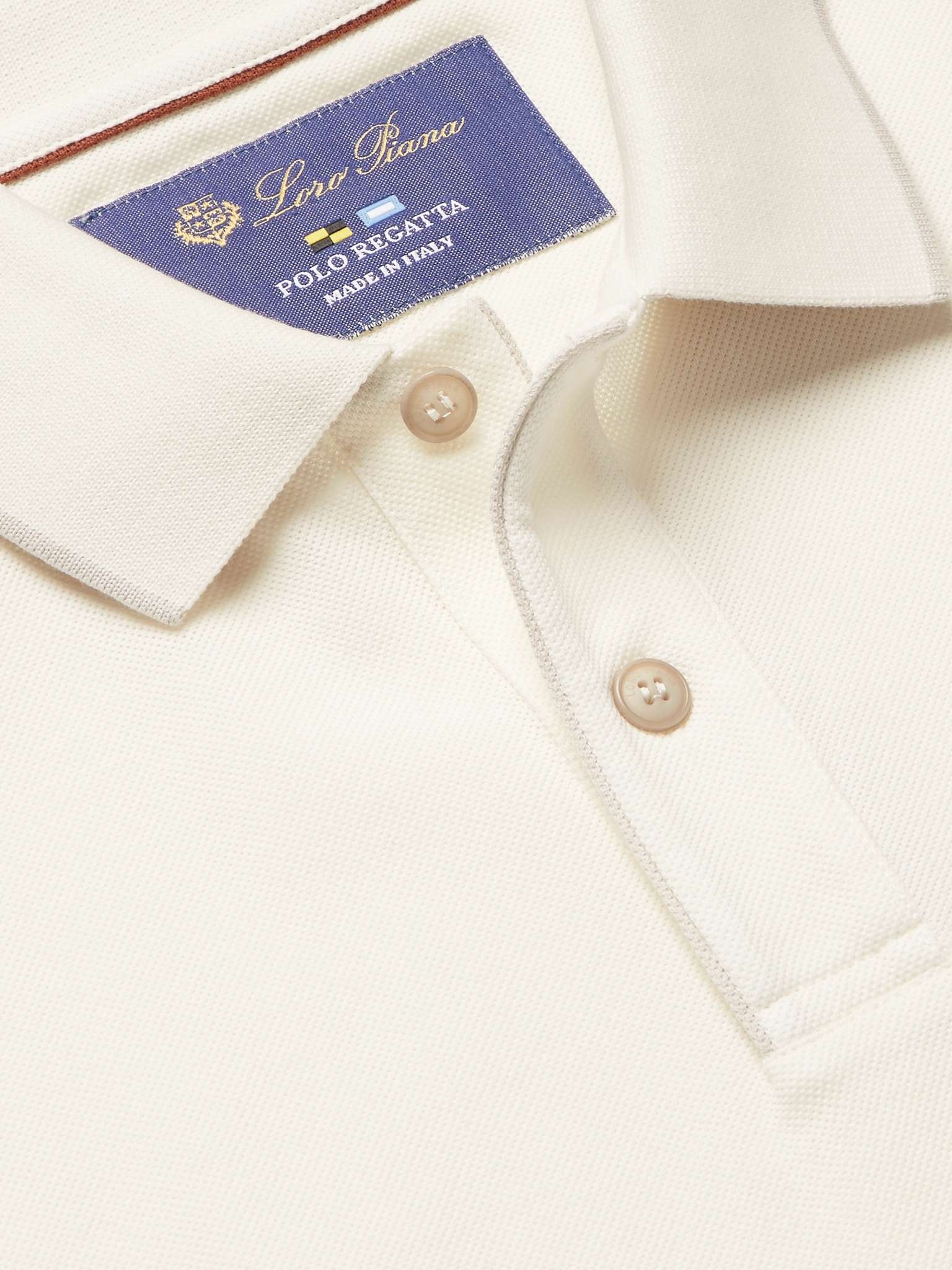 Contrast-Tipped Stretch-Cotton Piqué Polo Shirt - 6