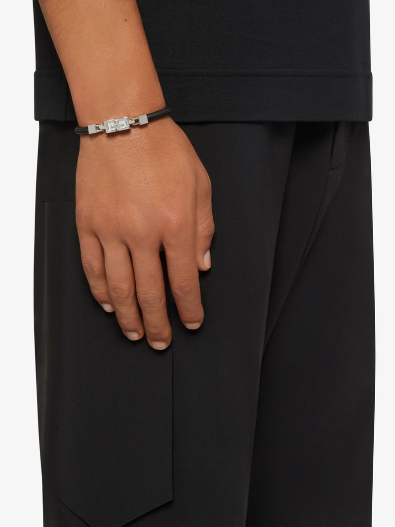 G CUBE BRACELET IN LEATHER AND METAL 4