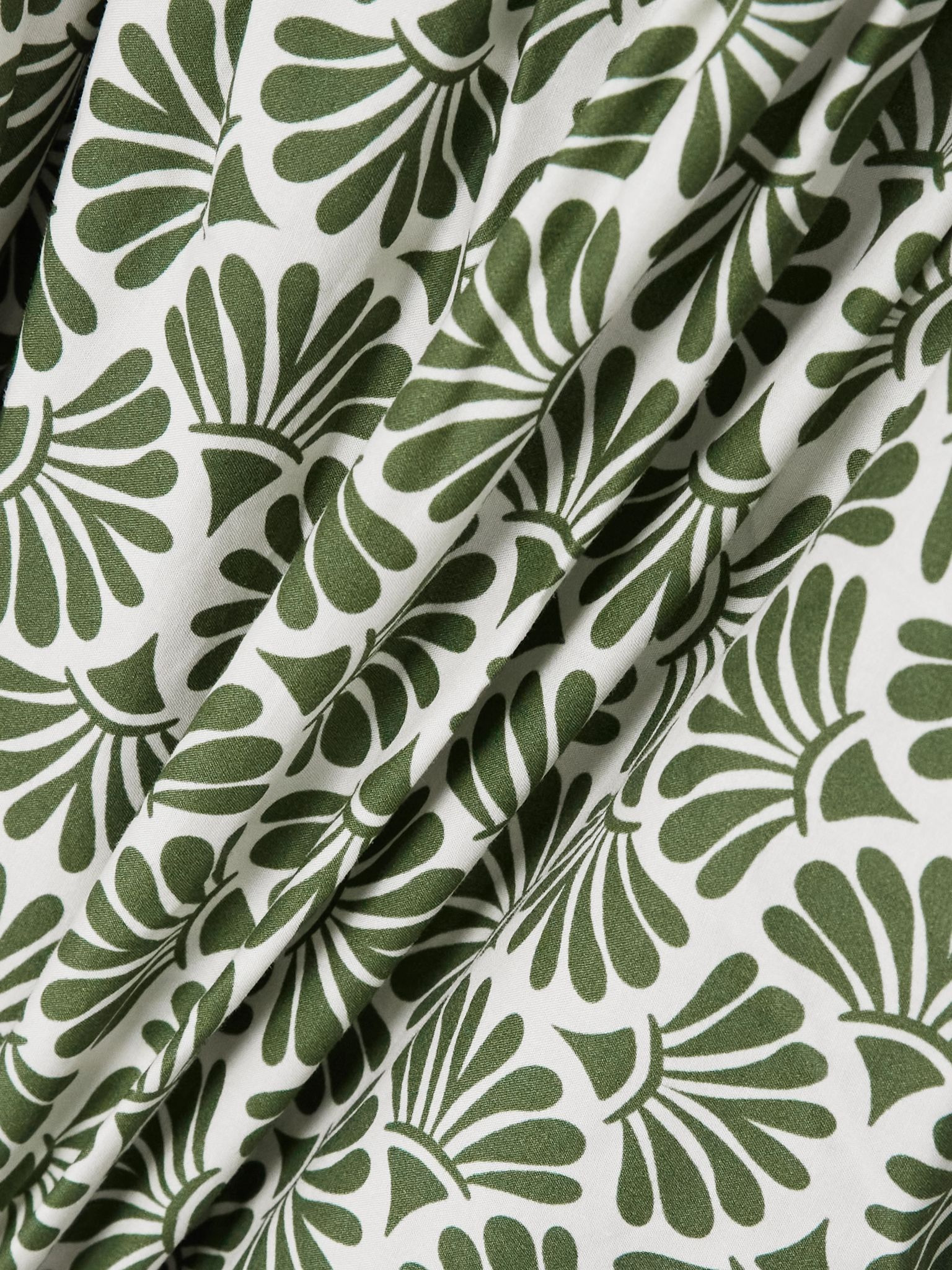 Tiered floral-print organic cotton maxi dress Green - 4