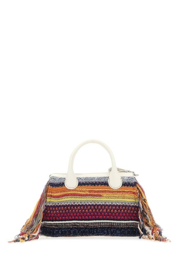 Multicolor leather and cashmere medium Edith handbag - 4
