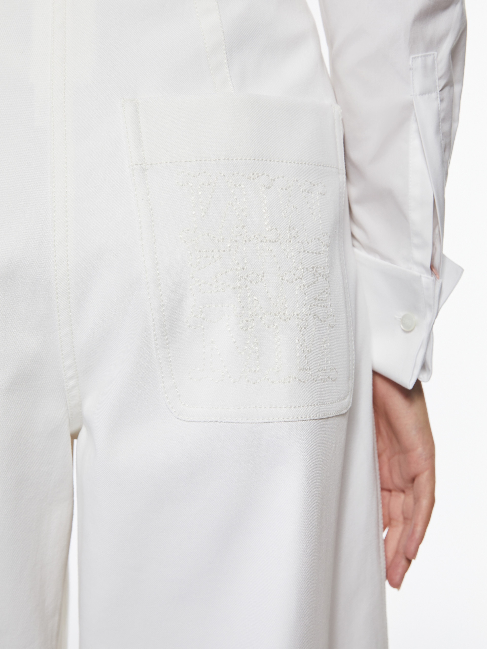 MINA Cotton twill baggy trousers - 5