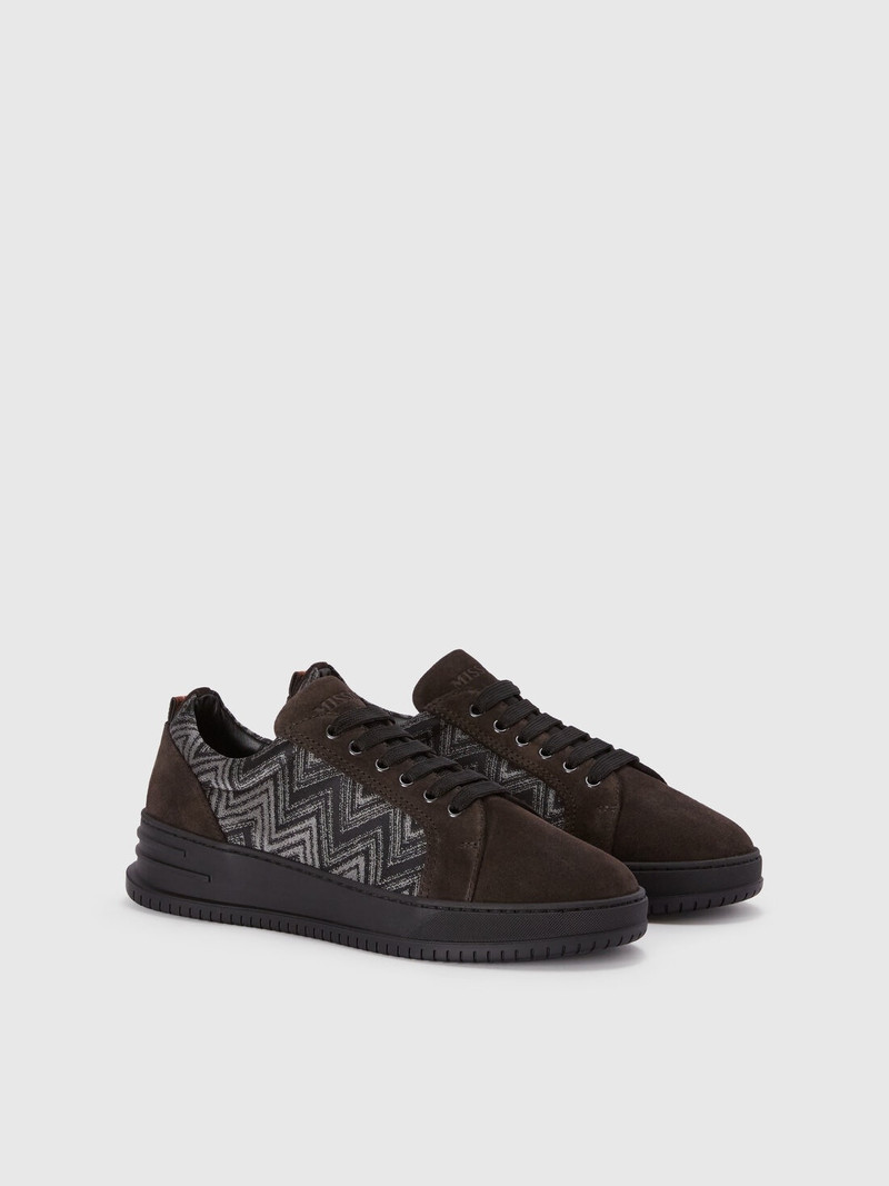 Missoni Suede sneakers with fabric insert outlook