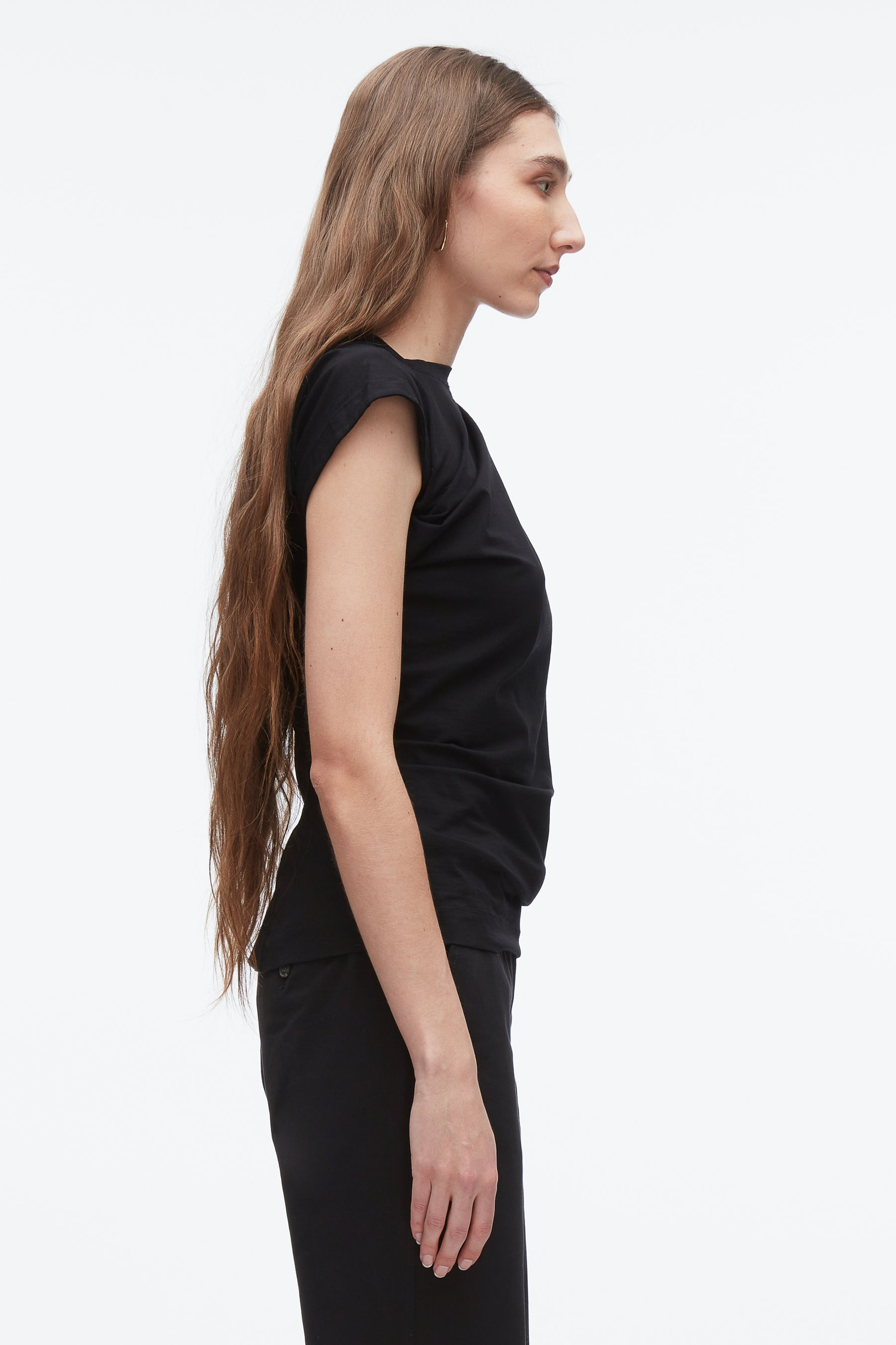 Draped Asymmetric T-Shirt - 4