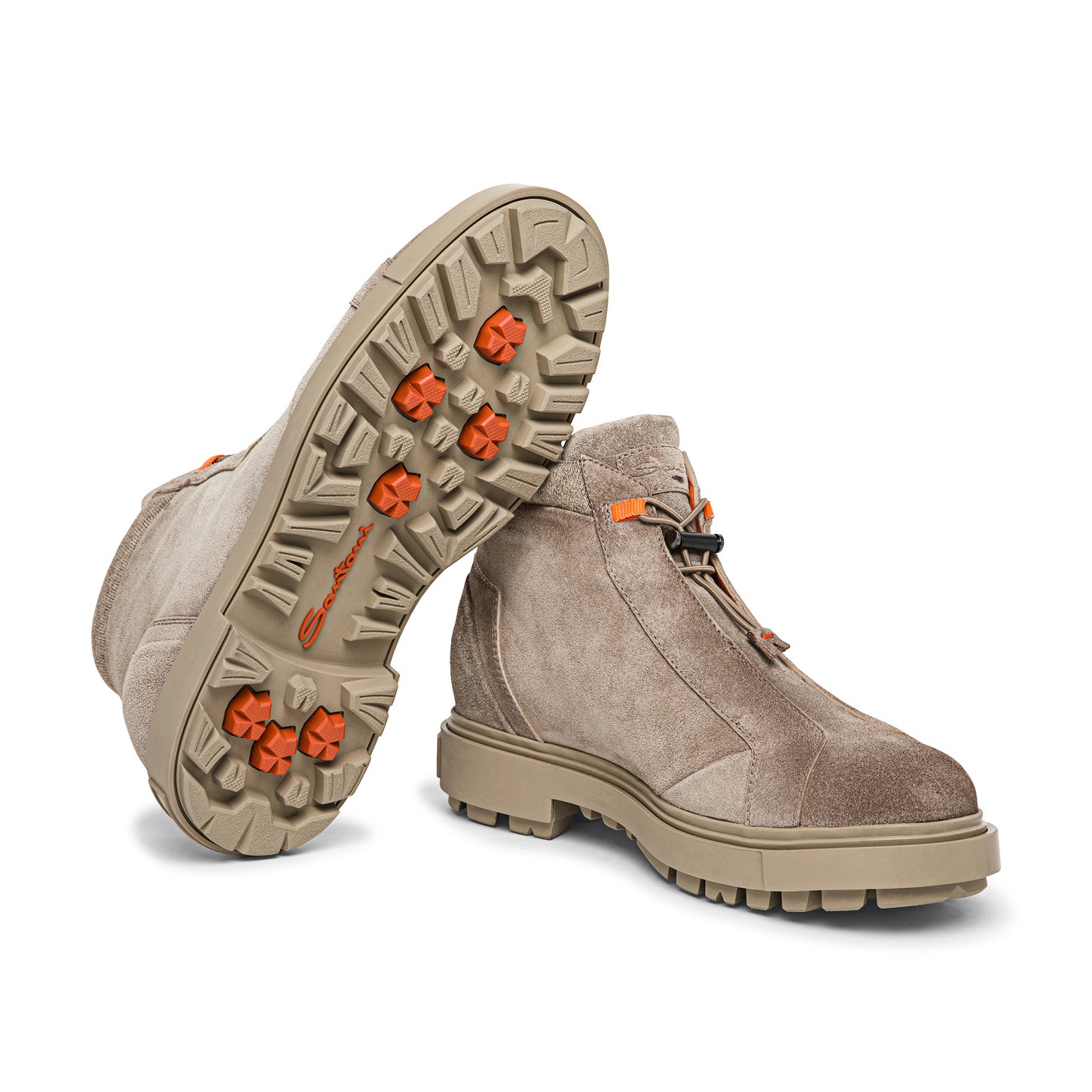Men's brown suede hiking boot - 4