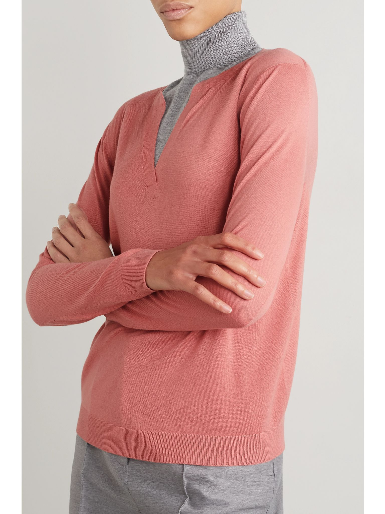 Piuma cashmere sweater Antique rose - 3