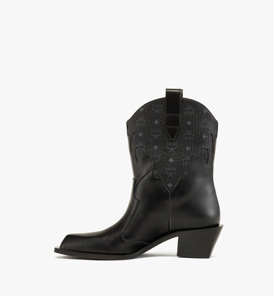 MCM Cyber Cowboy Boots in Visetos Leather Mix outlook