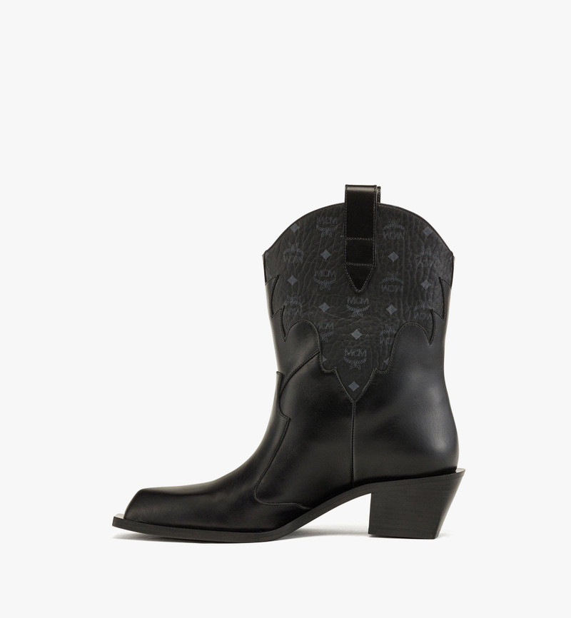 MCM Cyber Cowboy Boots in Visetos Leather Mix outlook