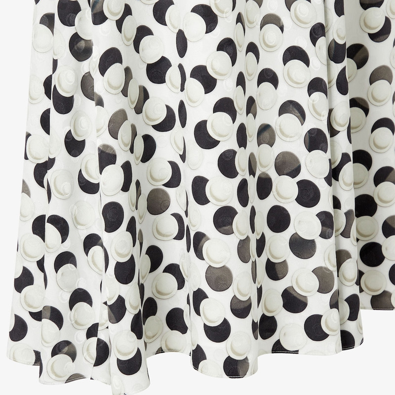 Skirt Black and white silk jacquard skirt 3