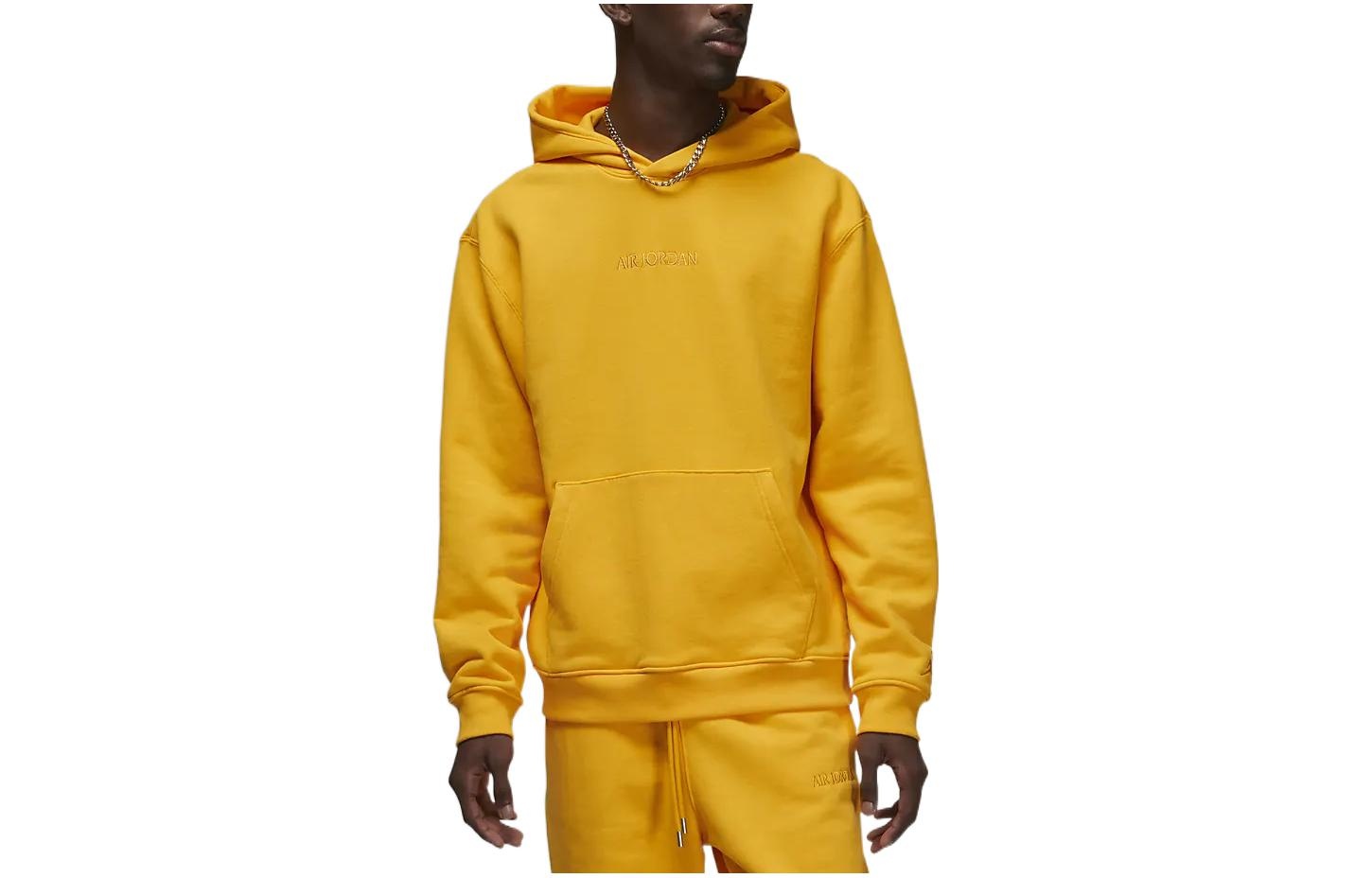 Air Jordan Wordmark Fleece Hoodie 'Yellow' FJ1967-739 - 2