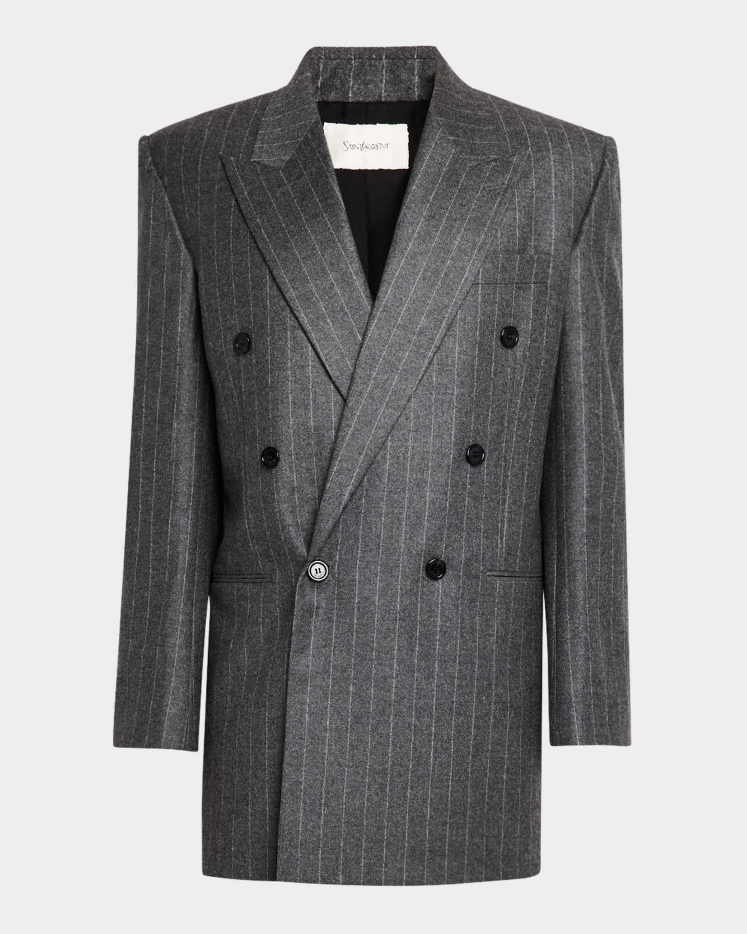 Men's 6-Button Pinstripe Sport Coat - 2