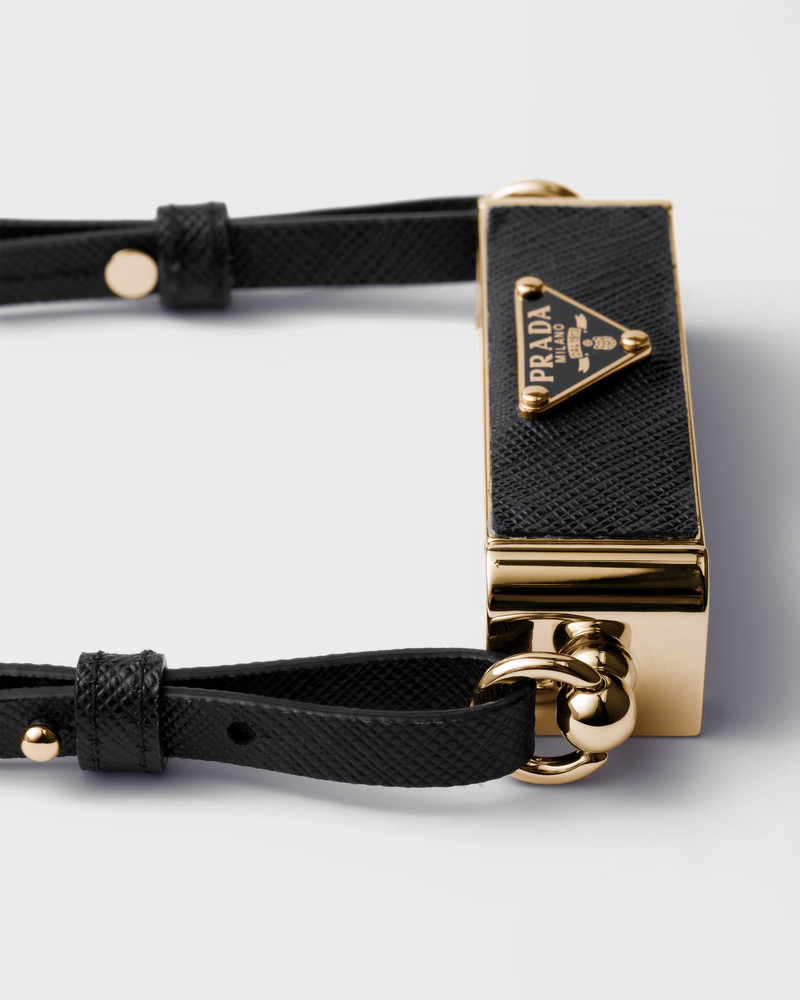 Prada Metal and Saffiano leather smartphone case outlook