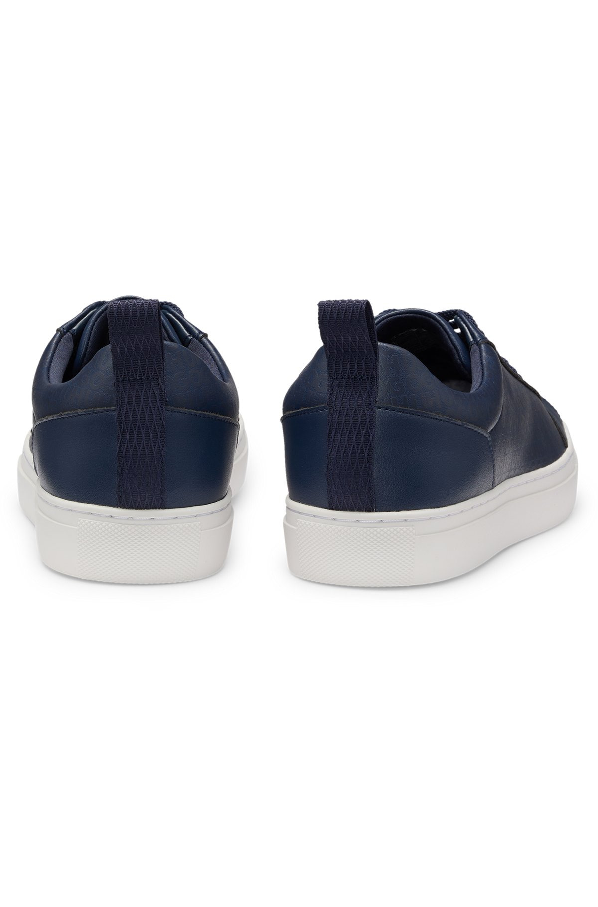 FAUX-LEATHER TRAINERS WITH TONAL MONOGRAMS - 5