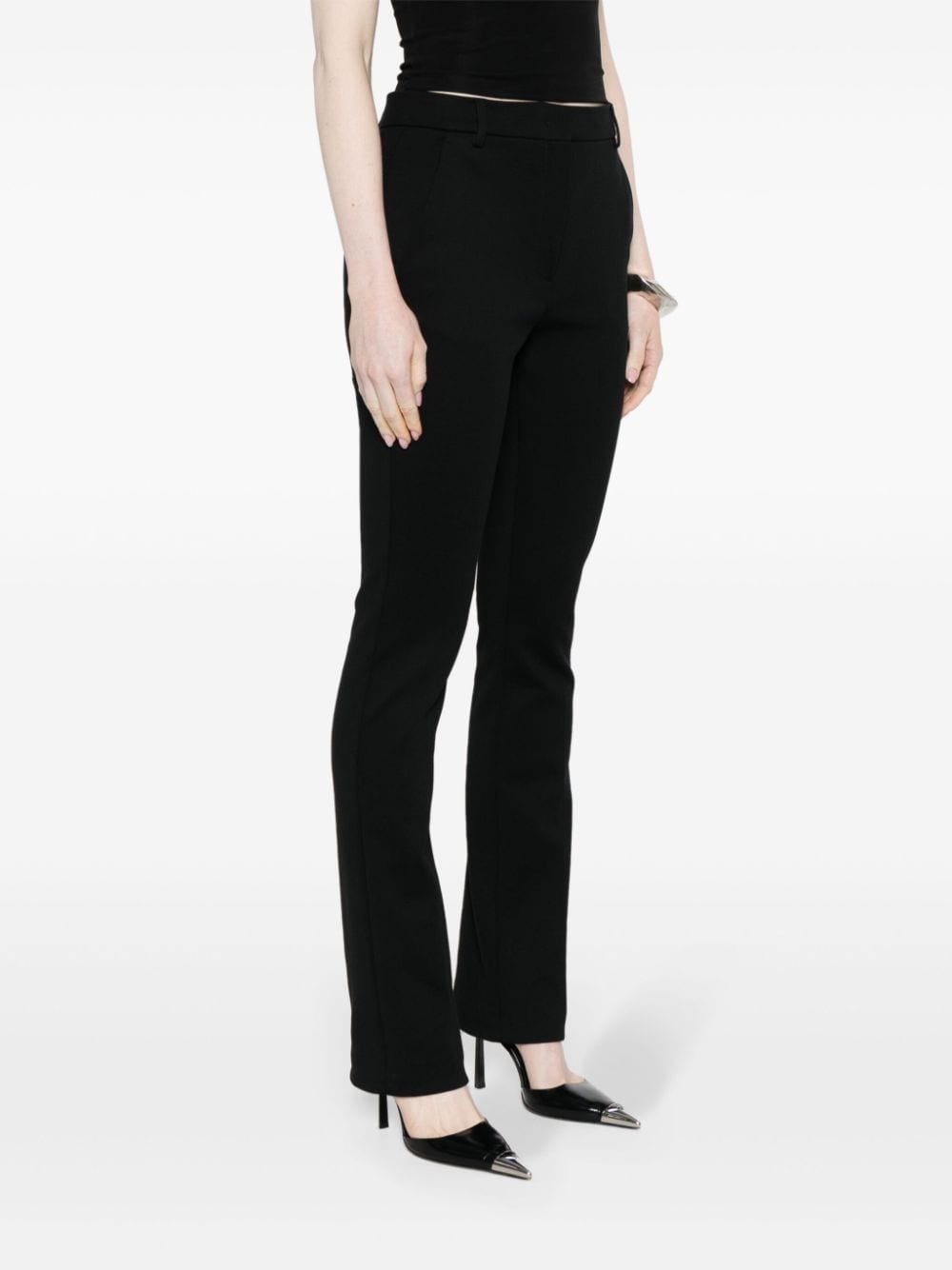 slim-fit cotton trousers - 3