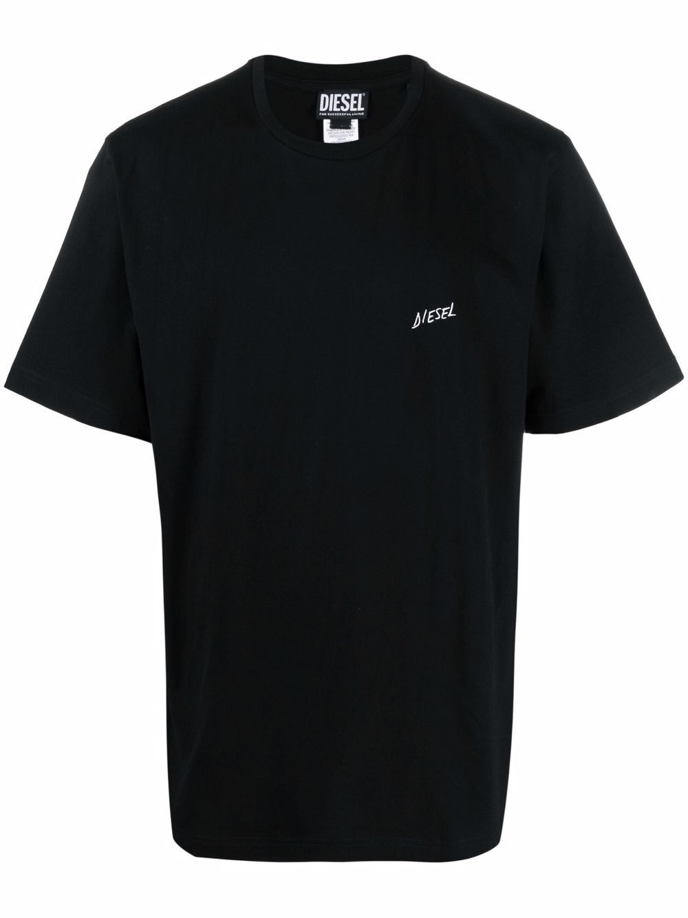 logo-embroidered cotton T-shirt - 1