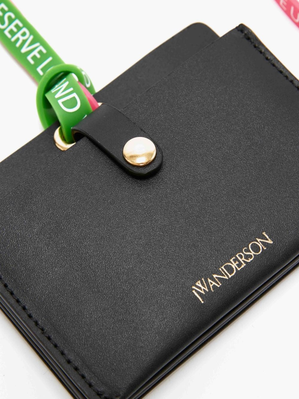 ACCORDION LEATHER CARD CASE WITH SILICONE STRAP - 4