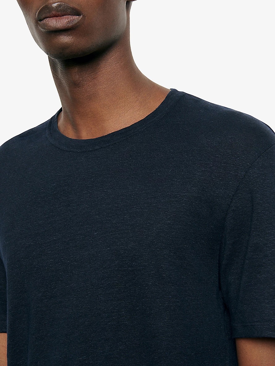 Crewneck linen-jersey T-shirt - 5
