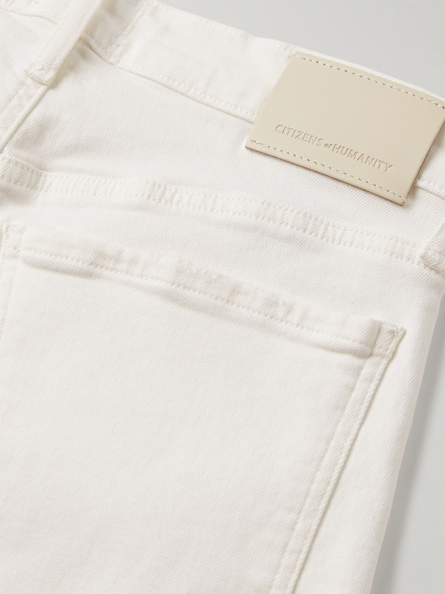 Lyra Long mid-rise wide-leg jeans White - 6