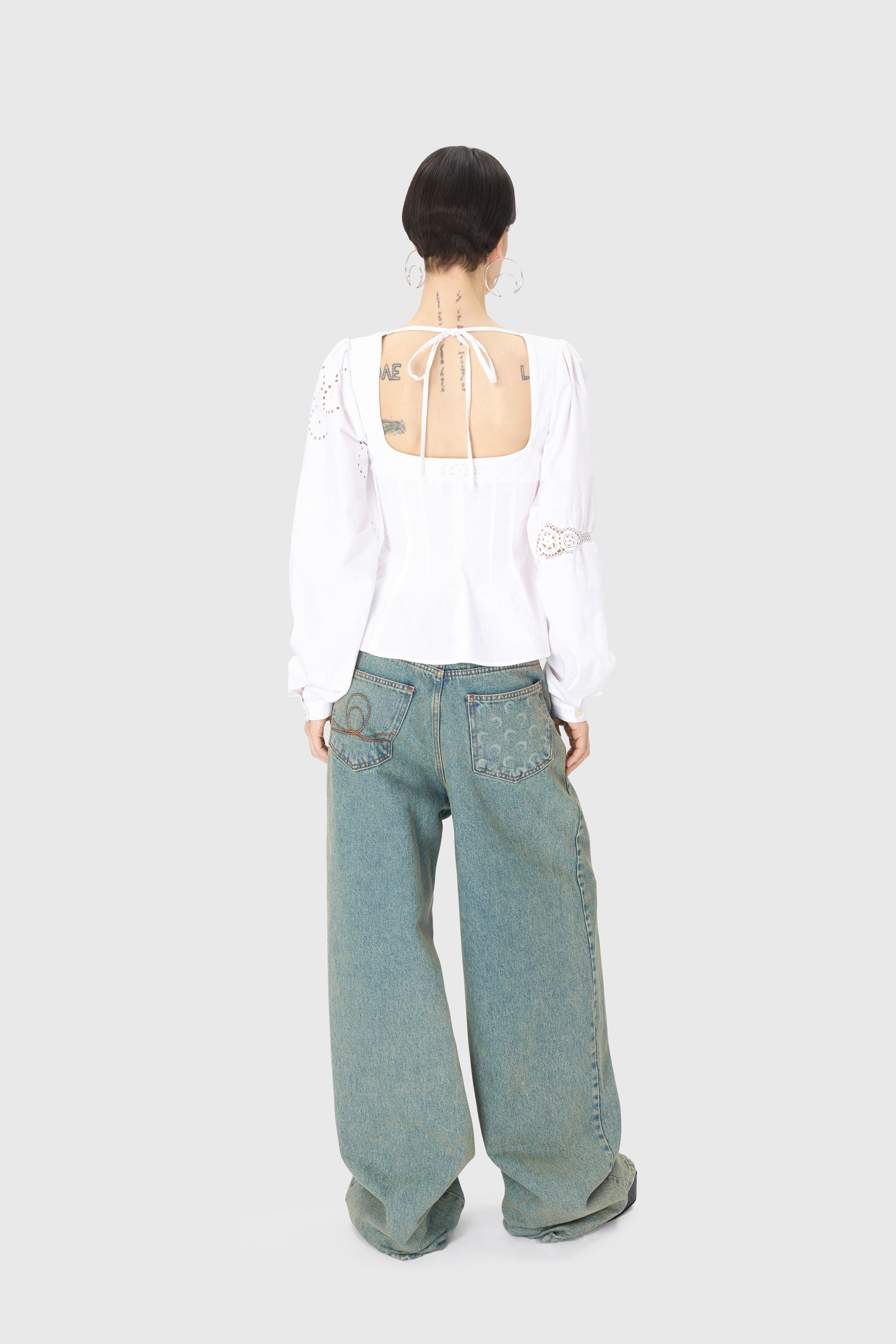 Regenerated Household Linen Shirt Blouse - 4