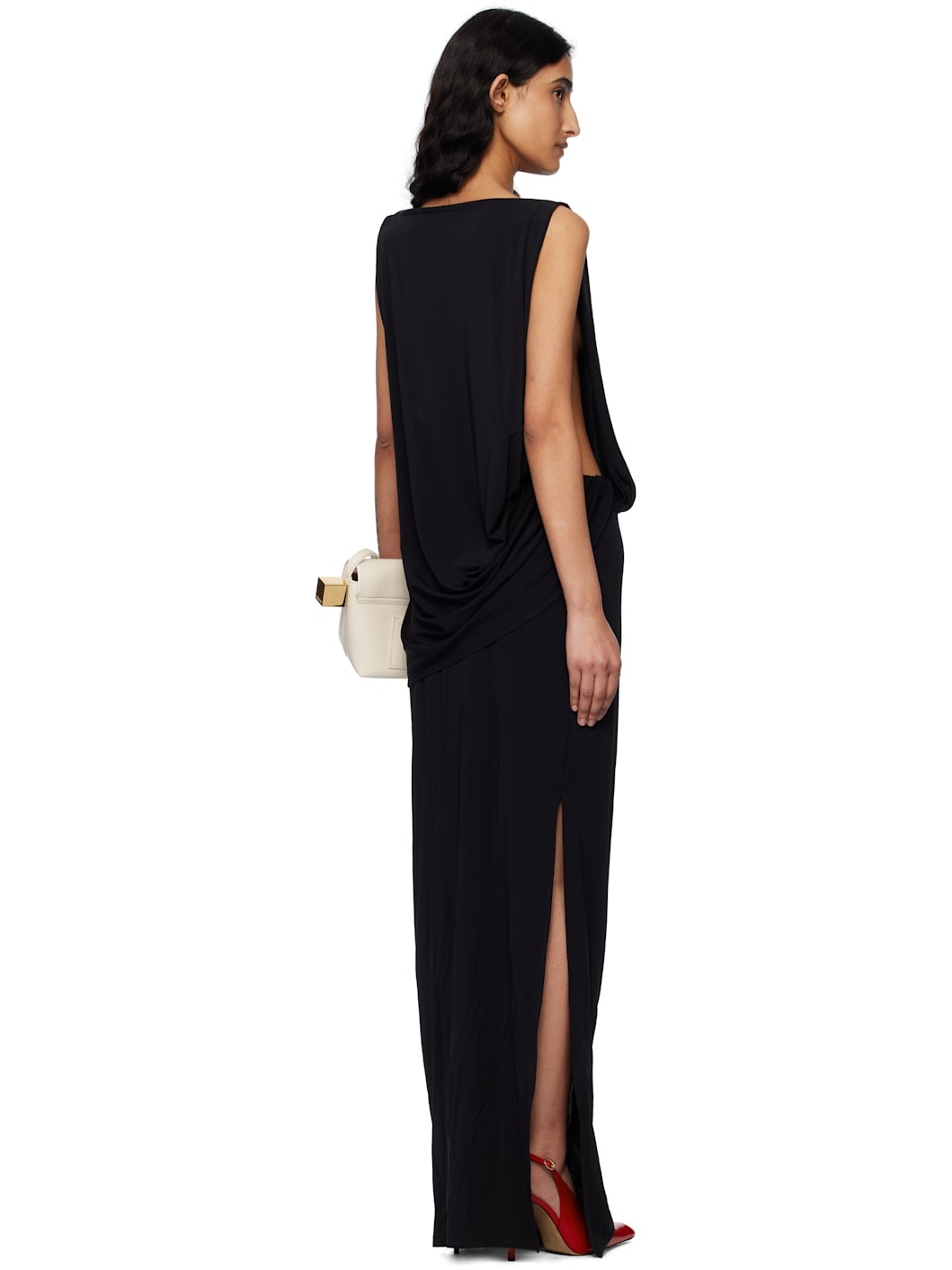 Black La Croisière 'The Peplo' Maxi Dress - 3