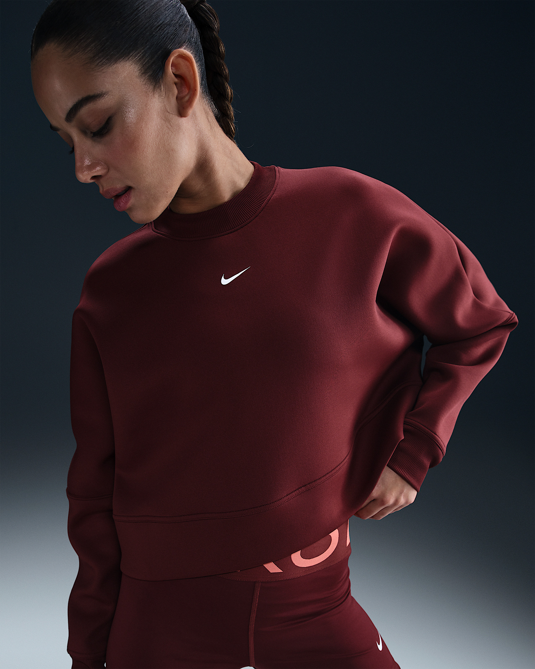 Nike Prima Women's Dri-FIT Oversized Crew-Neck Cropped Top - 1