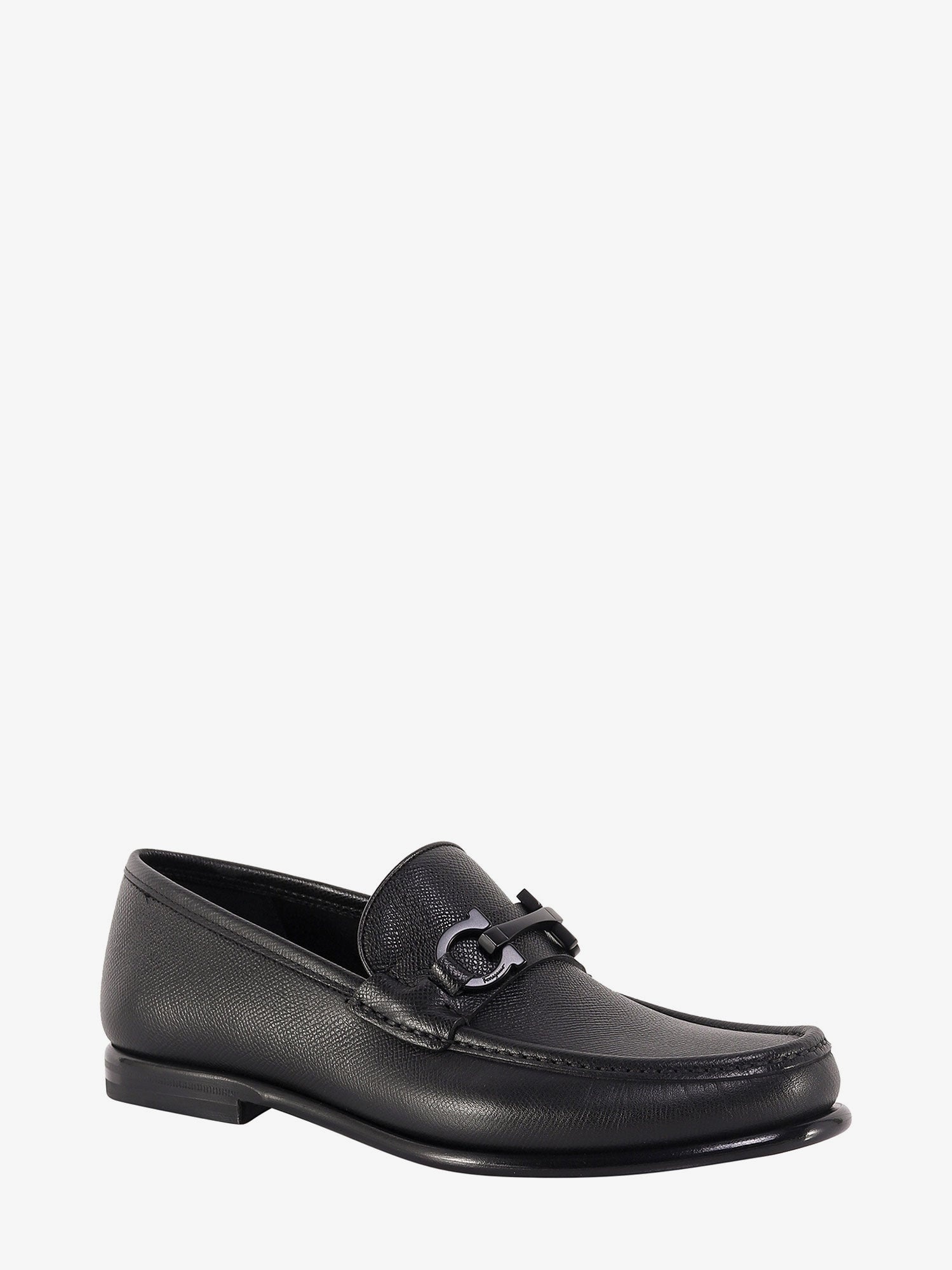 Crown leather loafer with gancini detail - 2