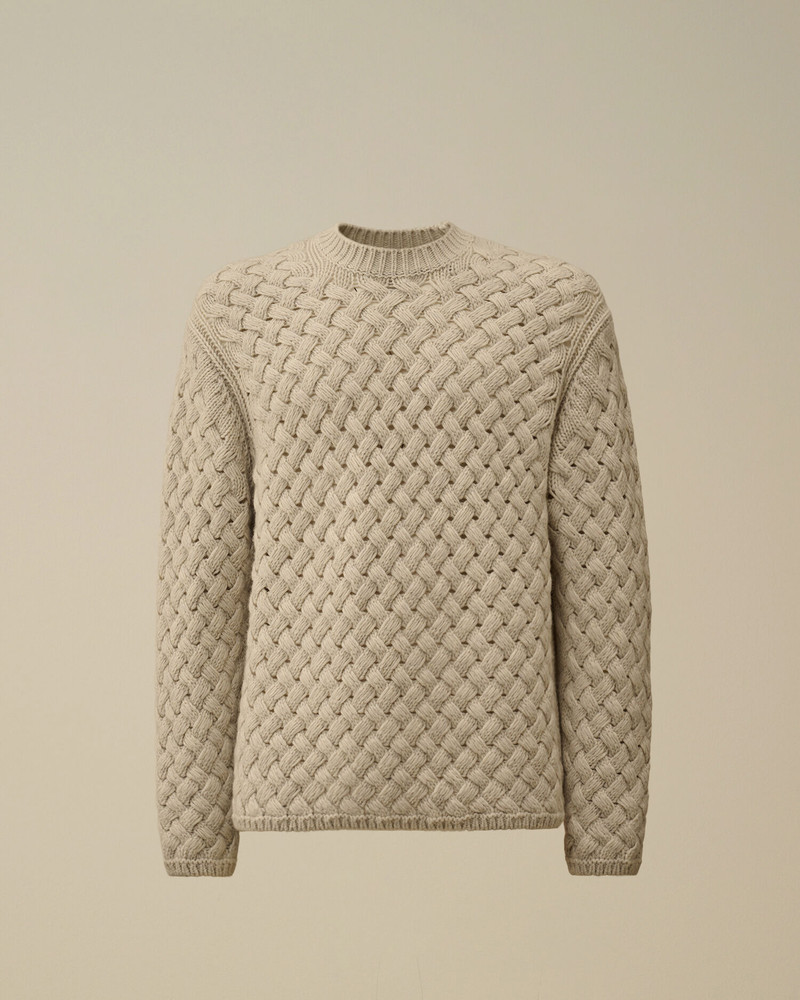 Lambswool GRS Logo Crewneck Sweater 1