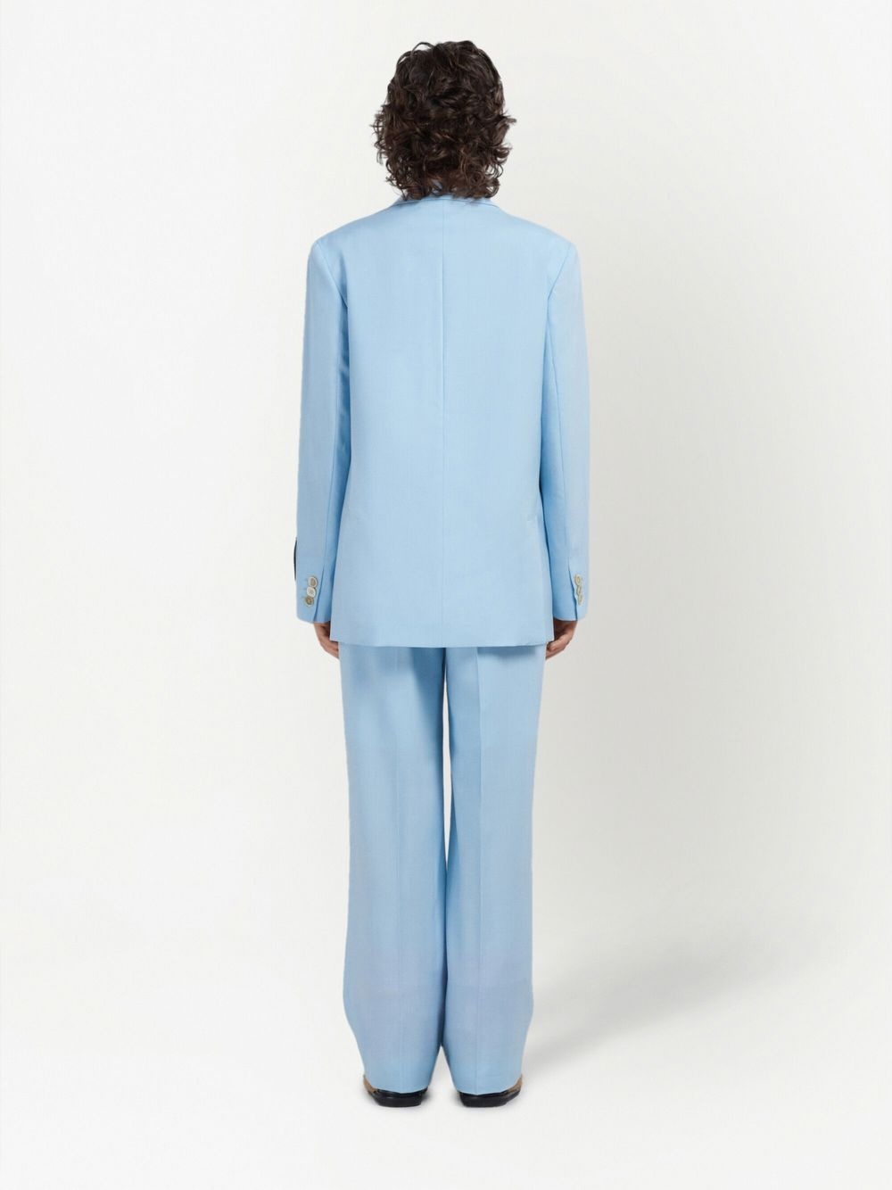 single-breasted wool blazer - 4