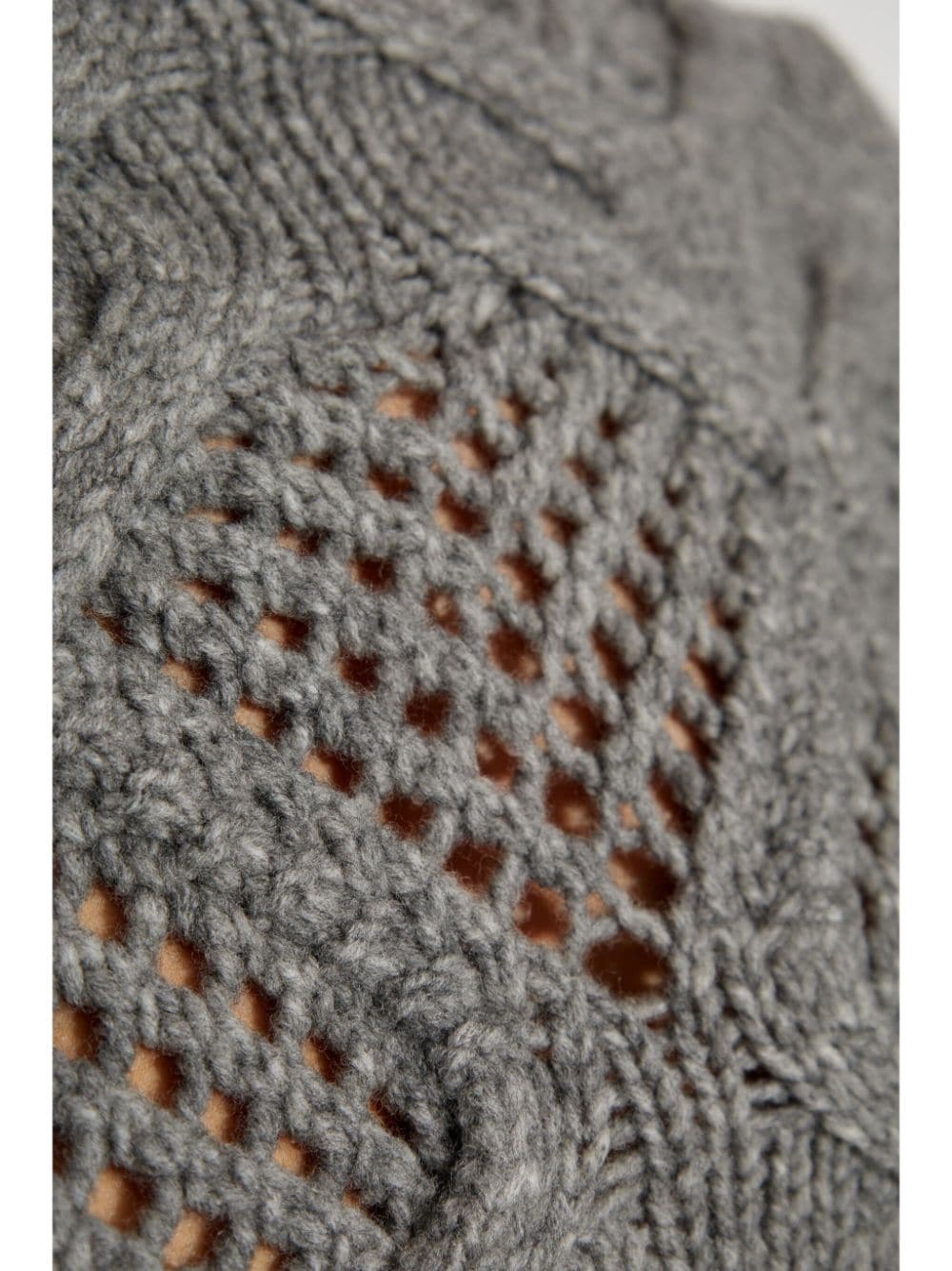 open-knit long-sleeve jumper - 5