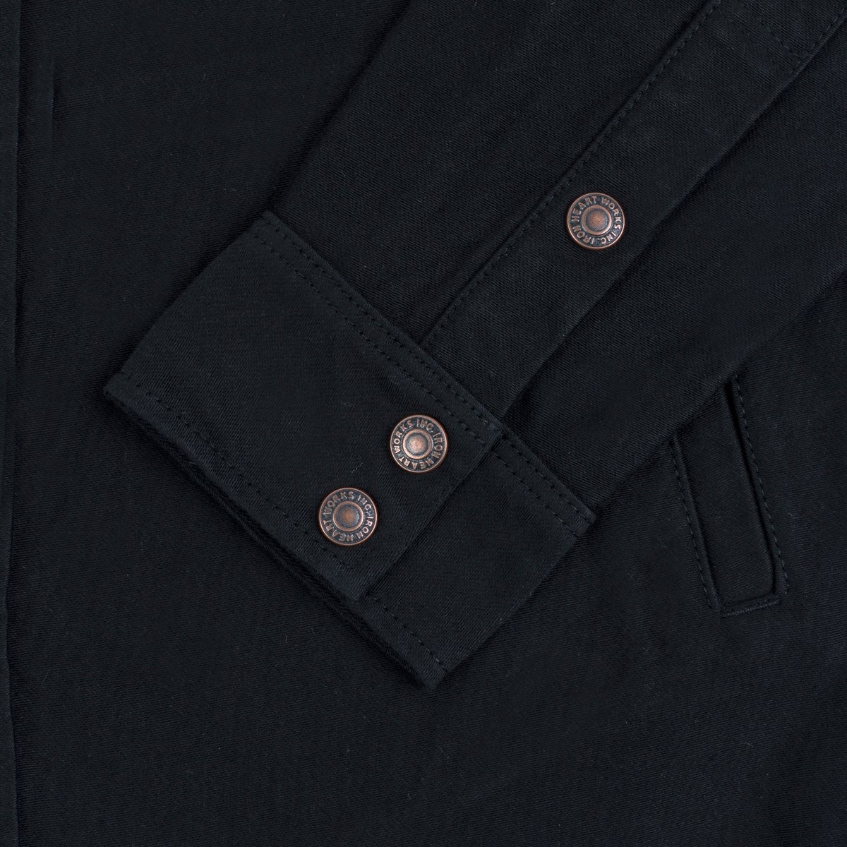 IHSH-331-BLK 12oz Moleskin CPO Shirt - Black - 7