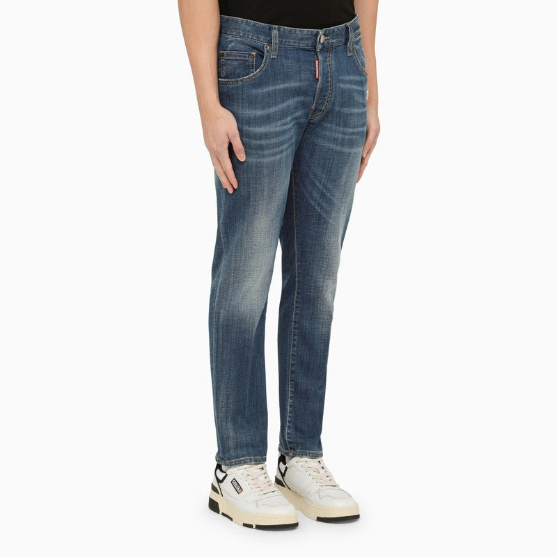 Dsquared2 Regular Blue Washed Denim Jeans Men - 3