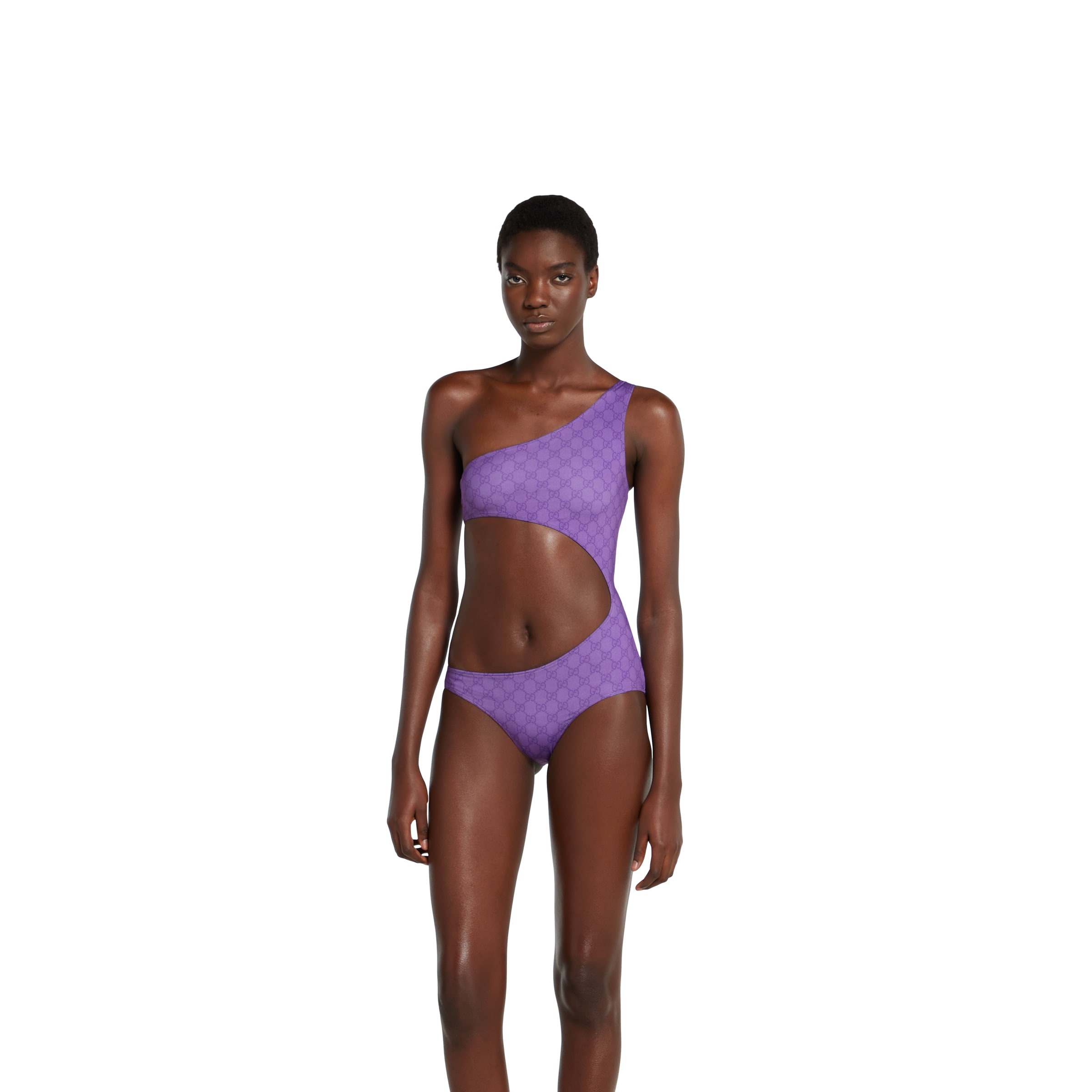 Printed GG stretch jersey swimsuit - 3