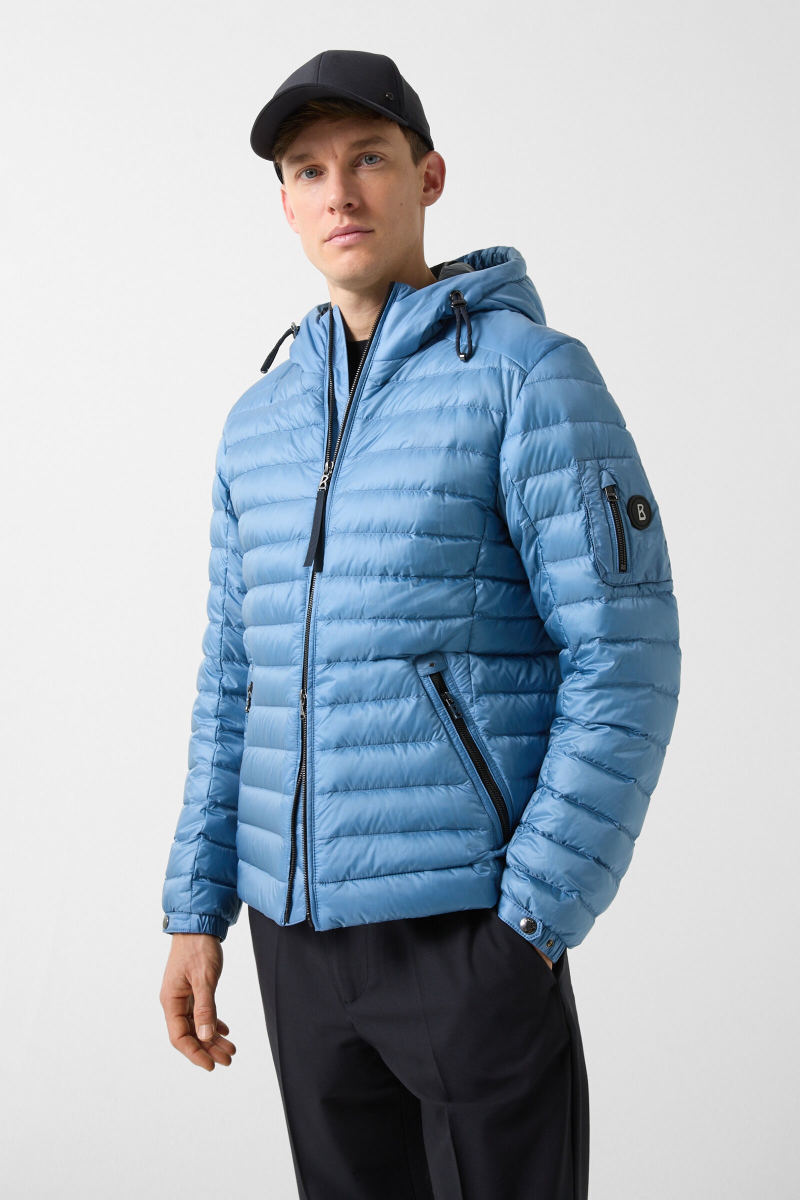 Loke lightweight down jacket in Light blue - 2