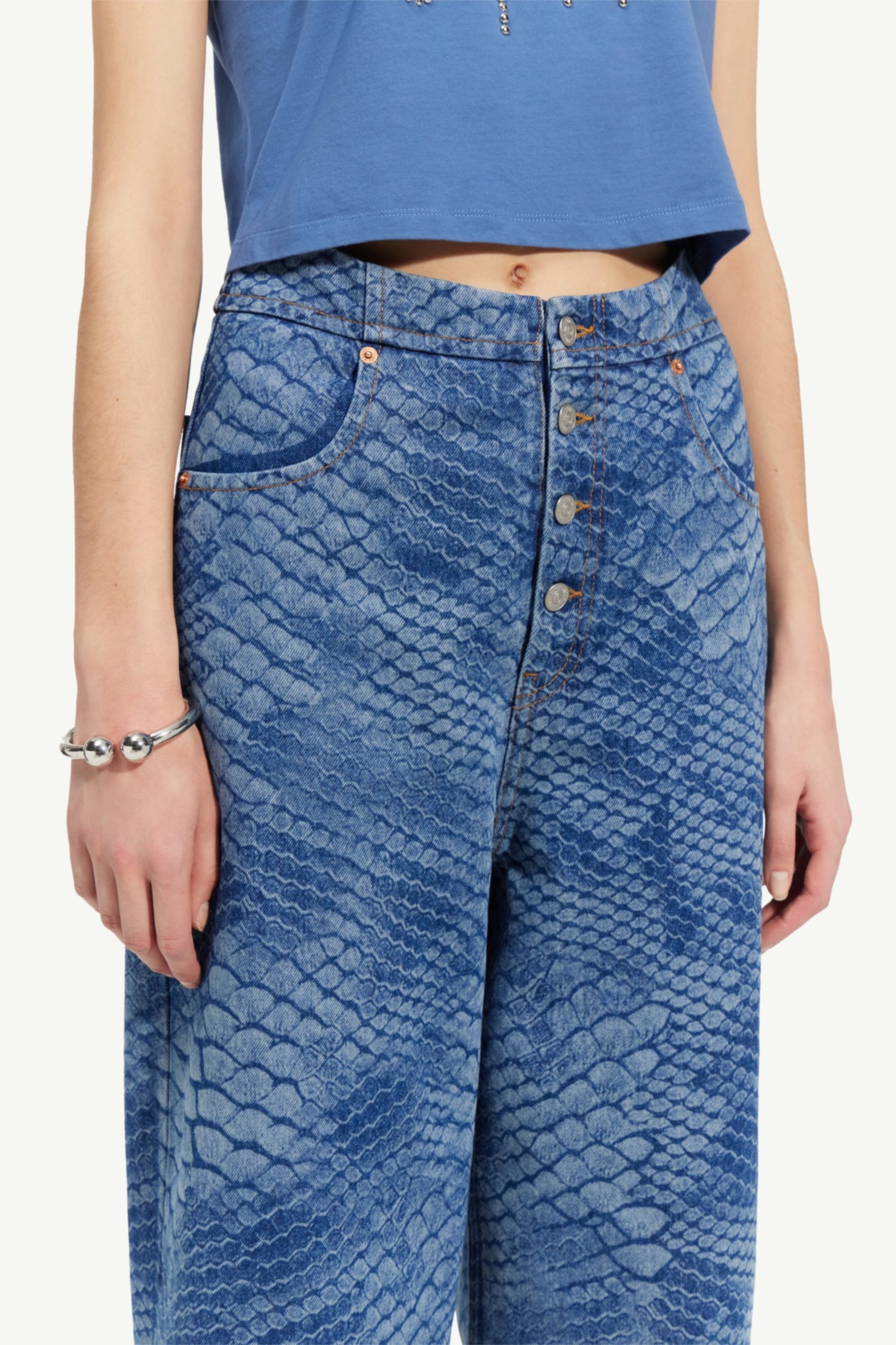 Python button jeans - 5