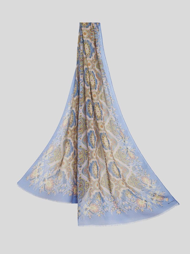 SILK SCARF WITH MEDALLION PRINT 1