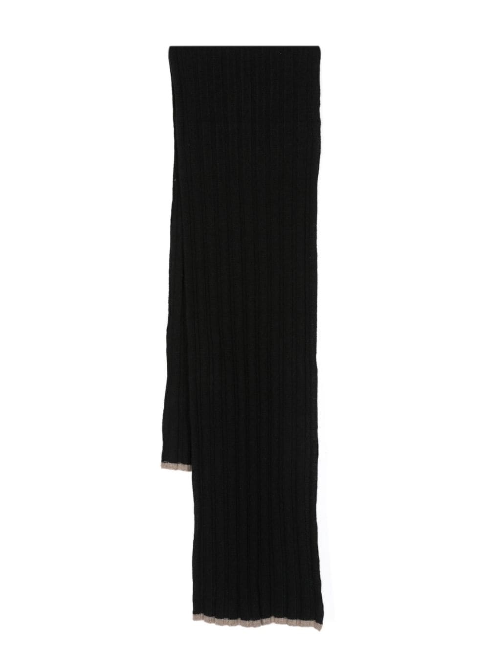 ribbed-knit cashmere scarf - 1