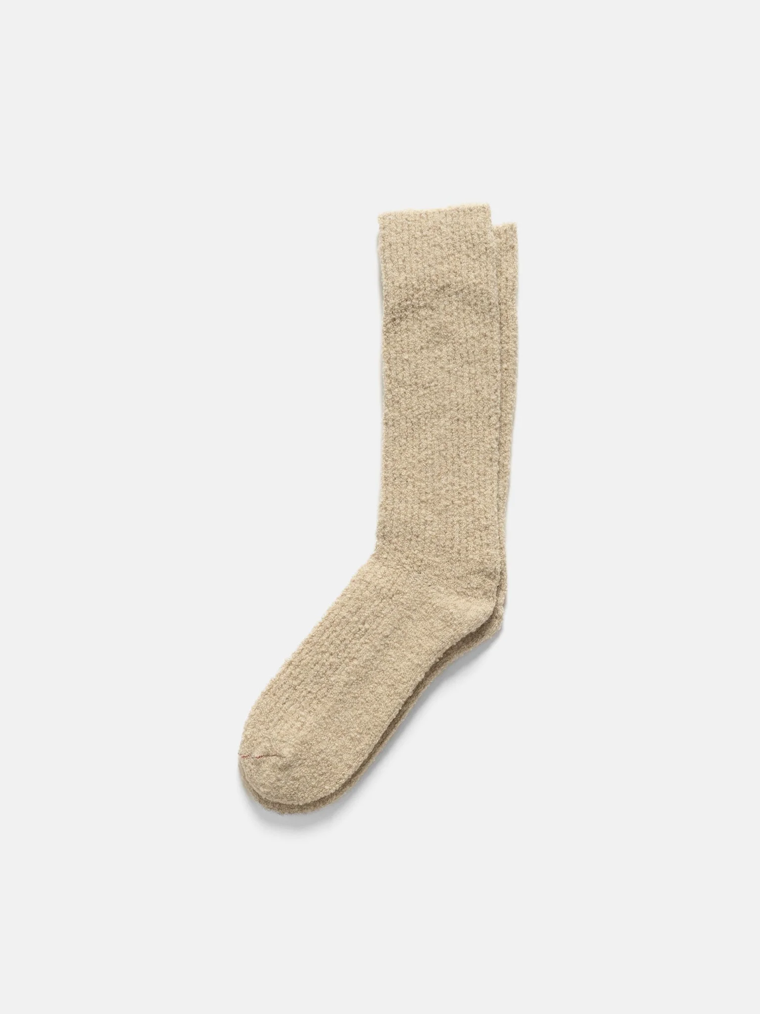 R1636 Merino Boucle Socks Ecru - 1