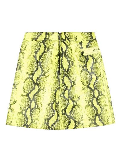 Off-White Snake Leather Mini Skirt "Yellow" outlook