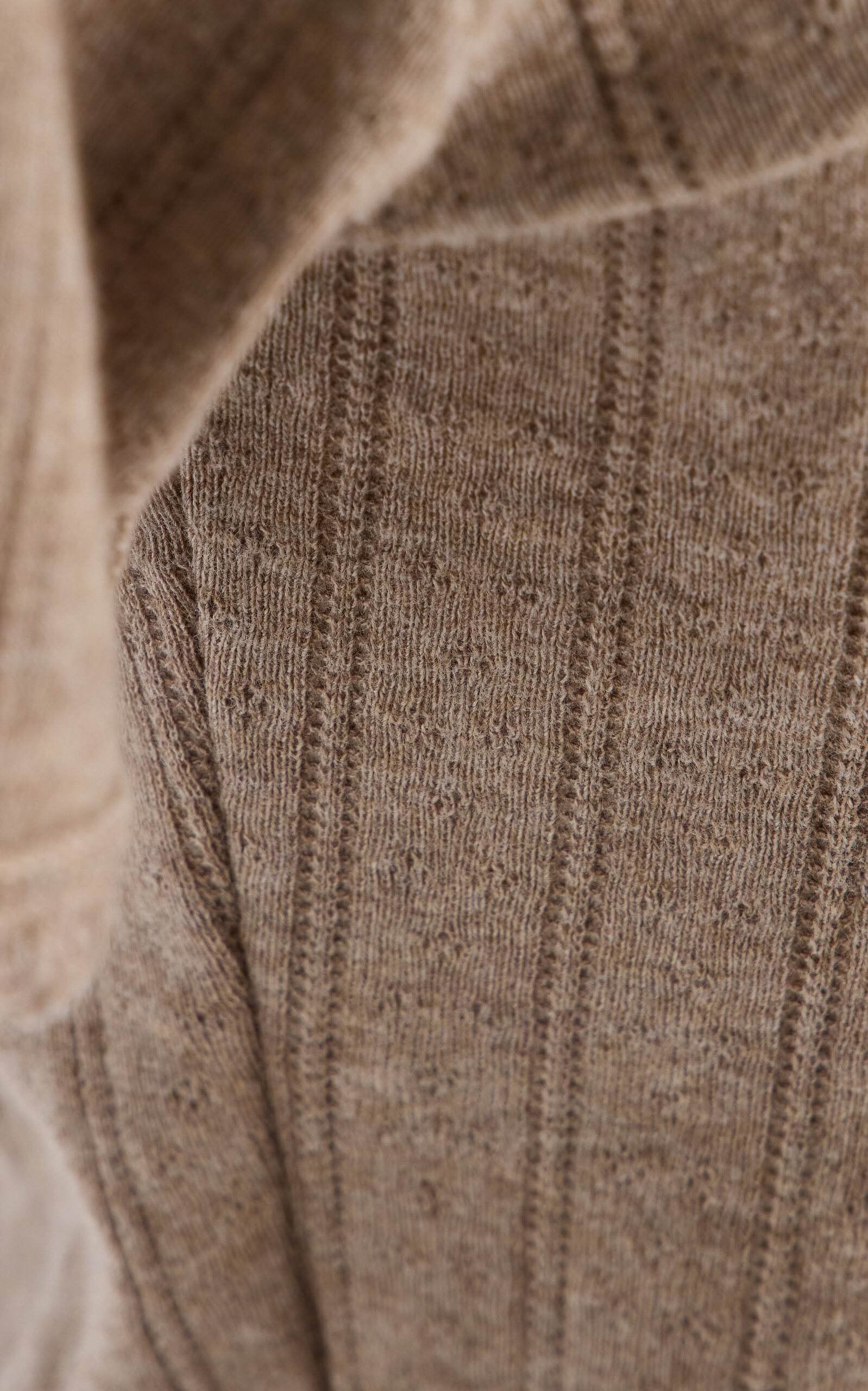 Pointelle Slim Fit Tee brown - 5