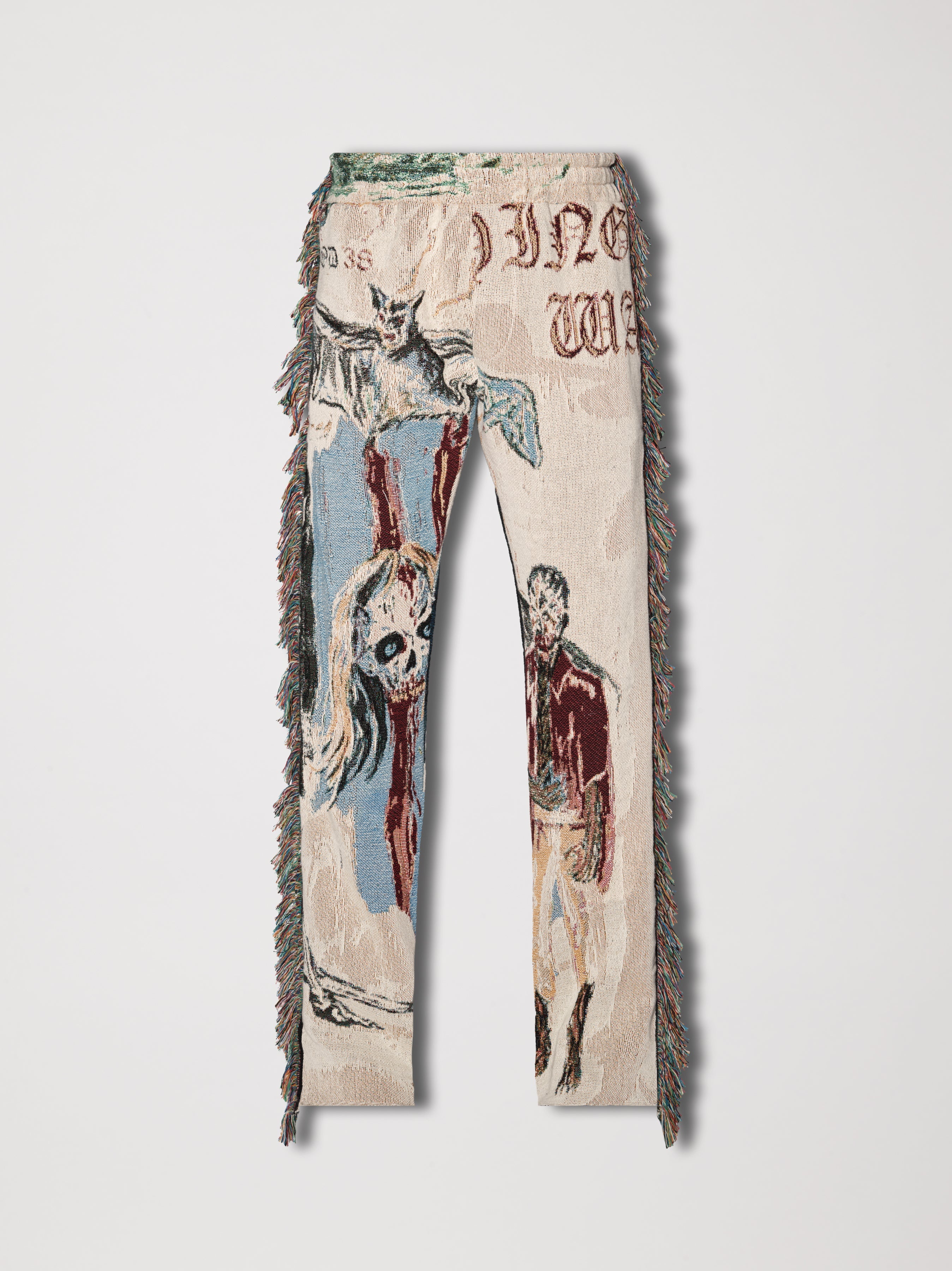 AMIRI TAPESTRY BLOOD 38 FLARE PANTS