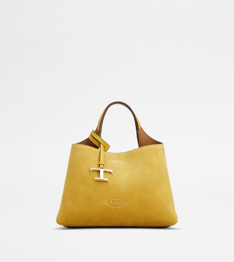 BAG IN SUEDE MICRO - YELLOW, BROWN 1