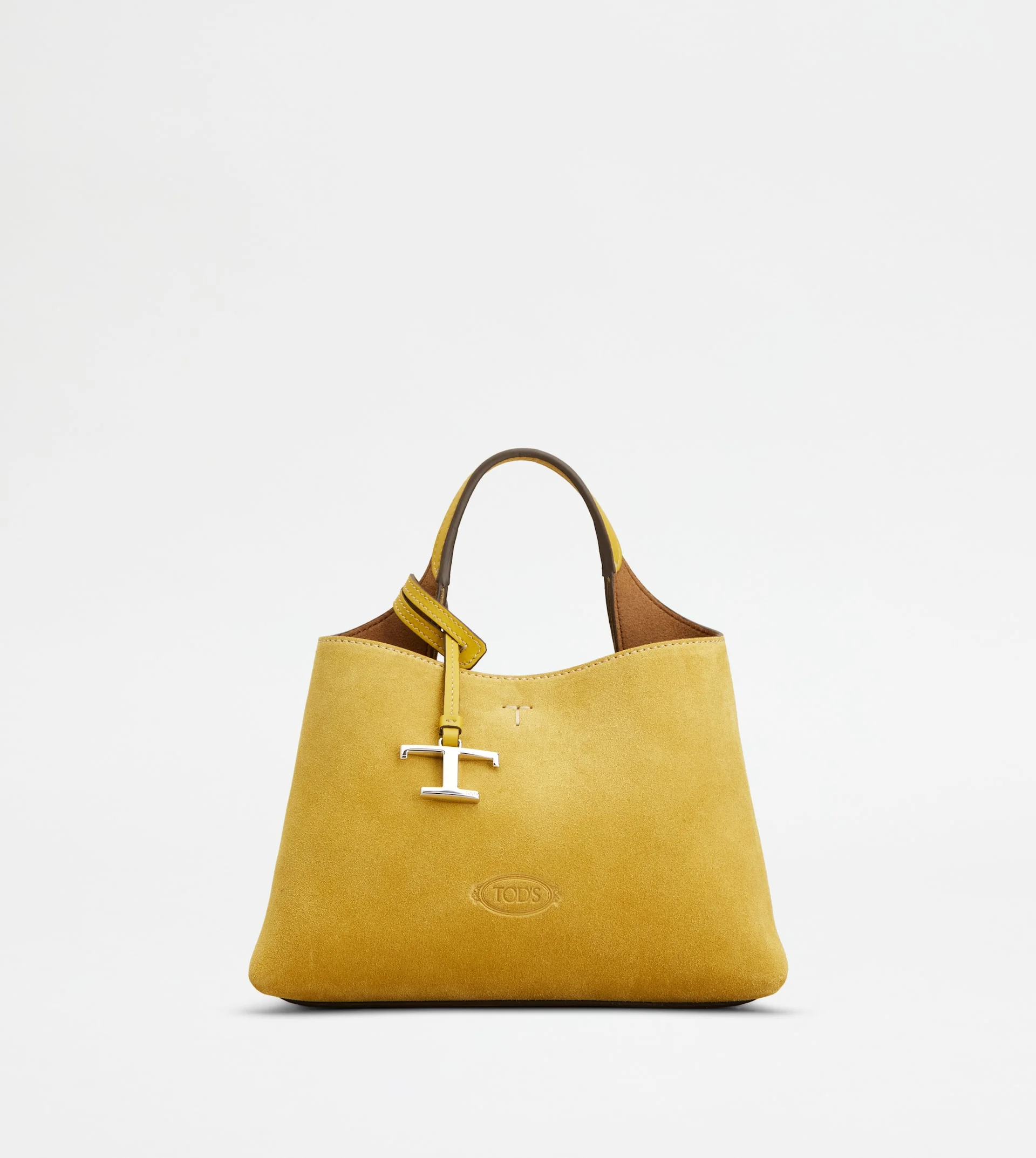 BAG IN SUEDE MICRO - YELLOW, BROWN - 1