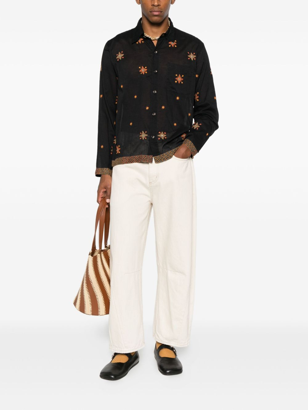 star-embroidered shirt - 2