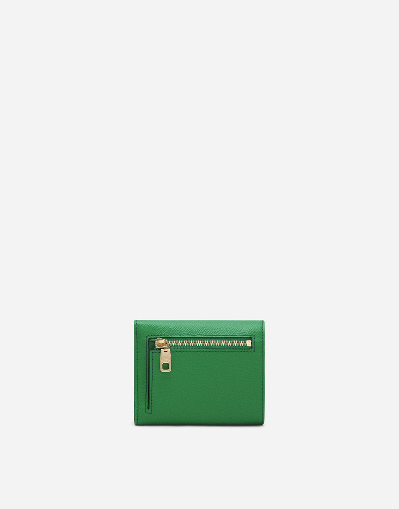 Dauphine calfskin wallet with branded tag 3