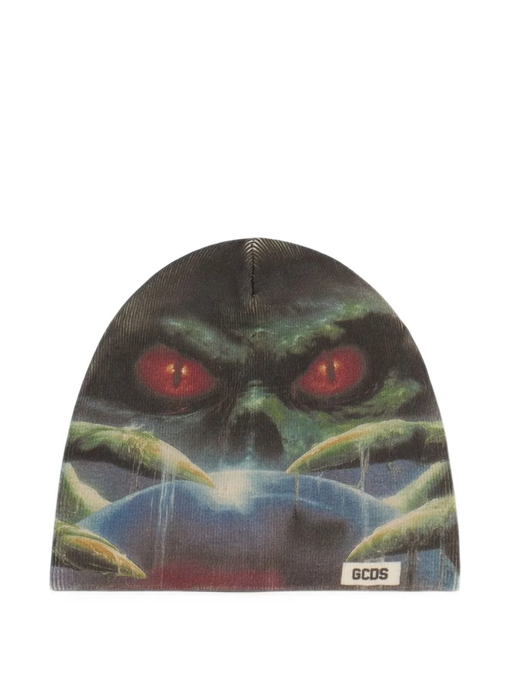 Gothic graphic-print beanie hat - 1