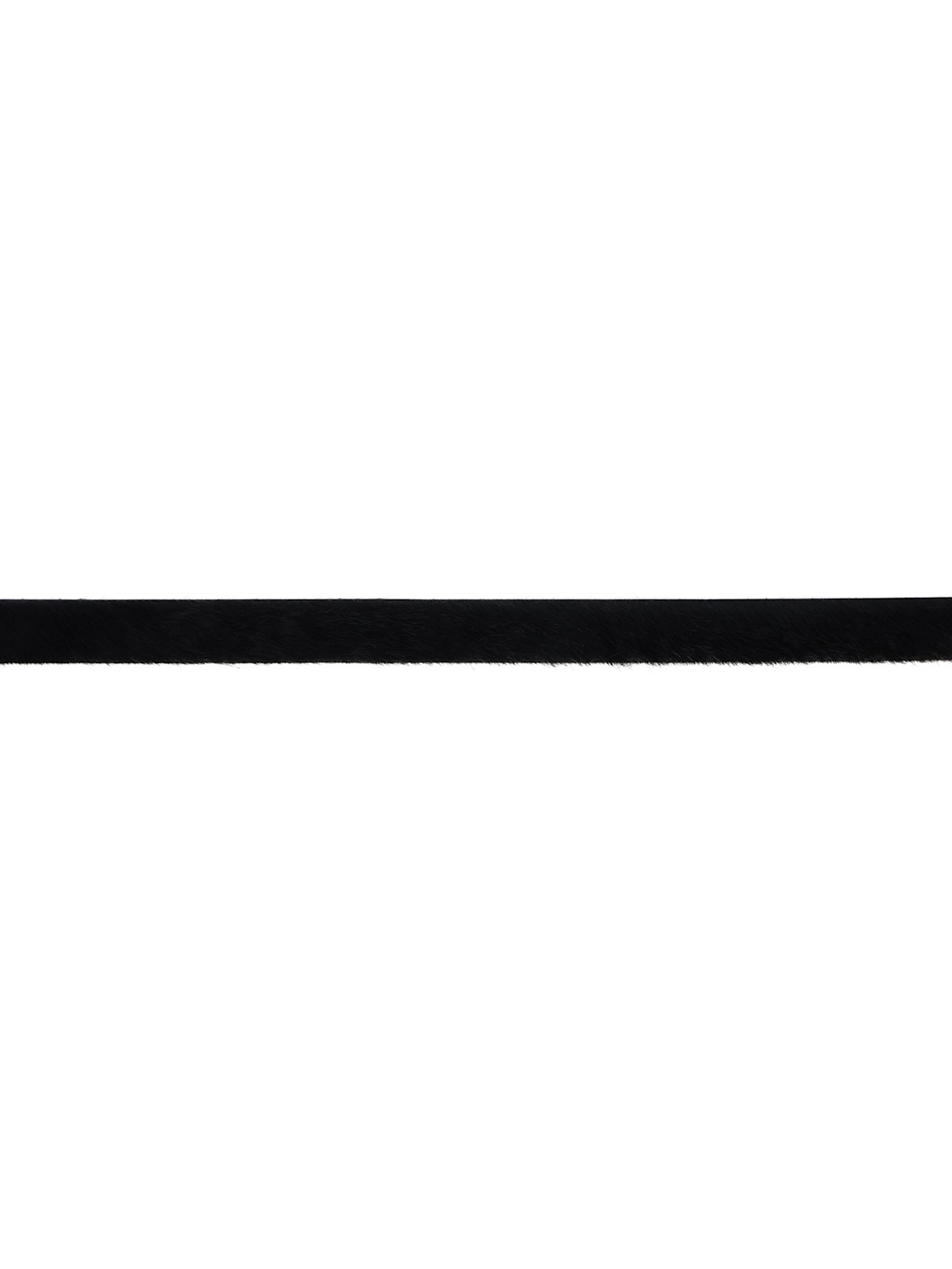 Black Skinny Calf-Hair Belt - 2