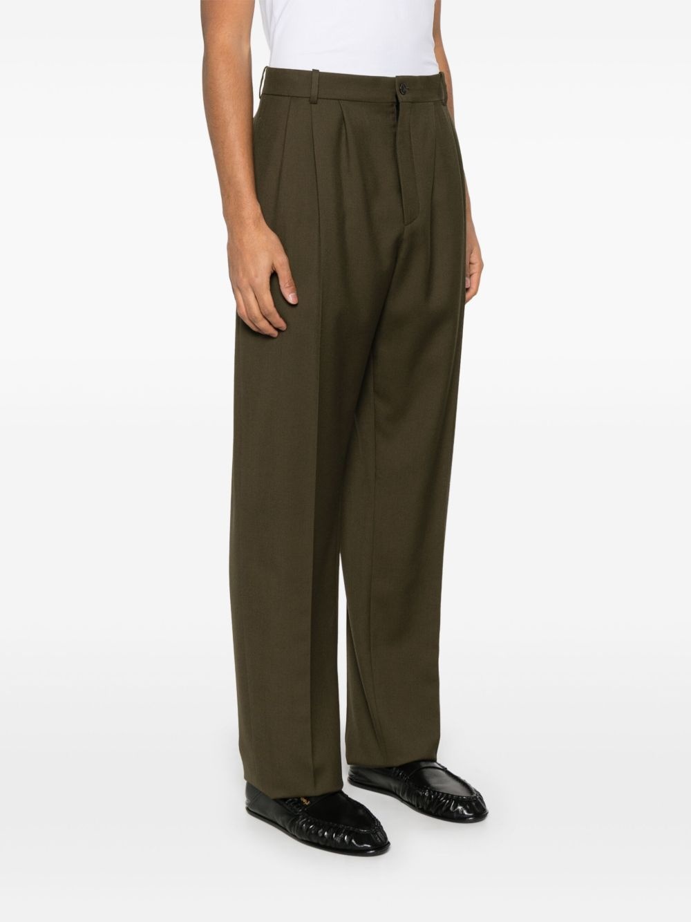 wool gabardine trousers - 3