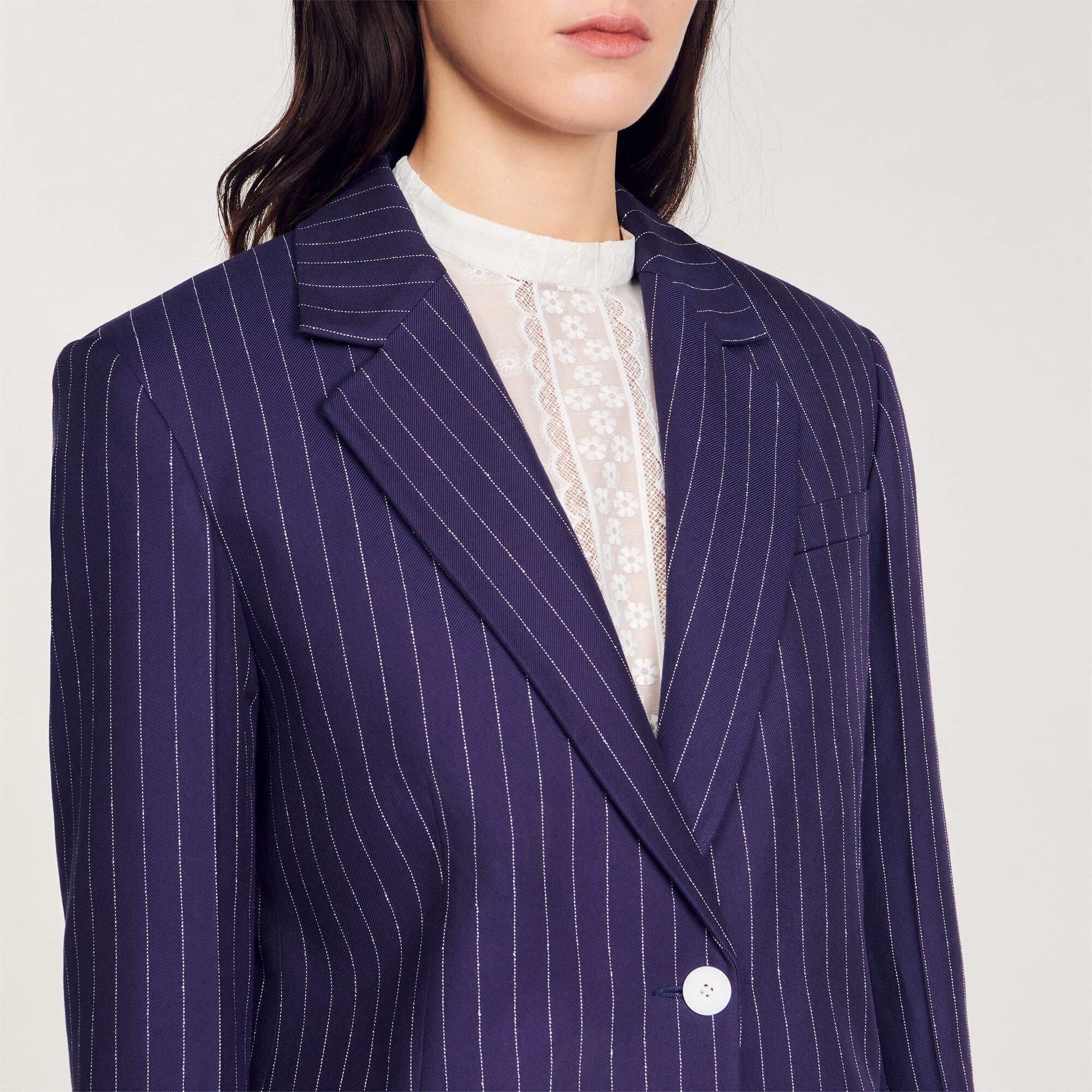 STRIPED SUIT JACKET - 4