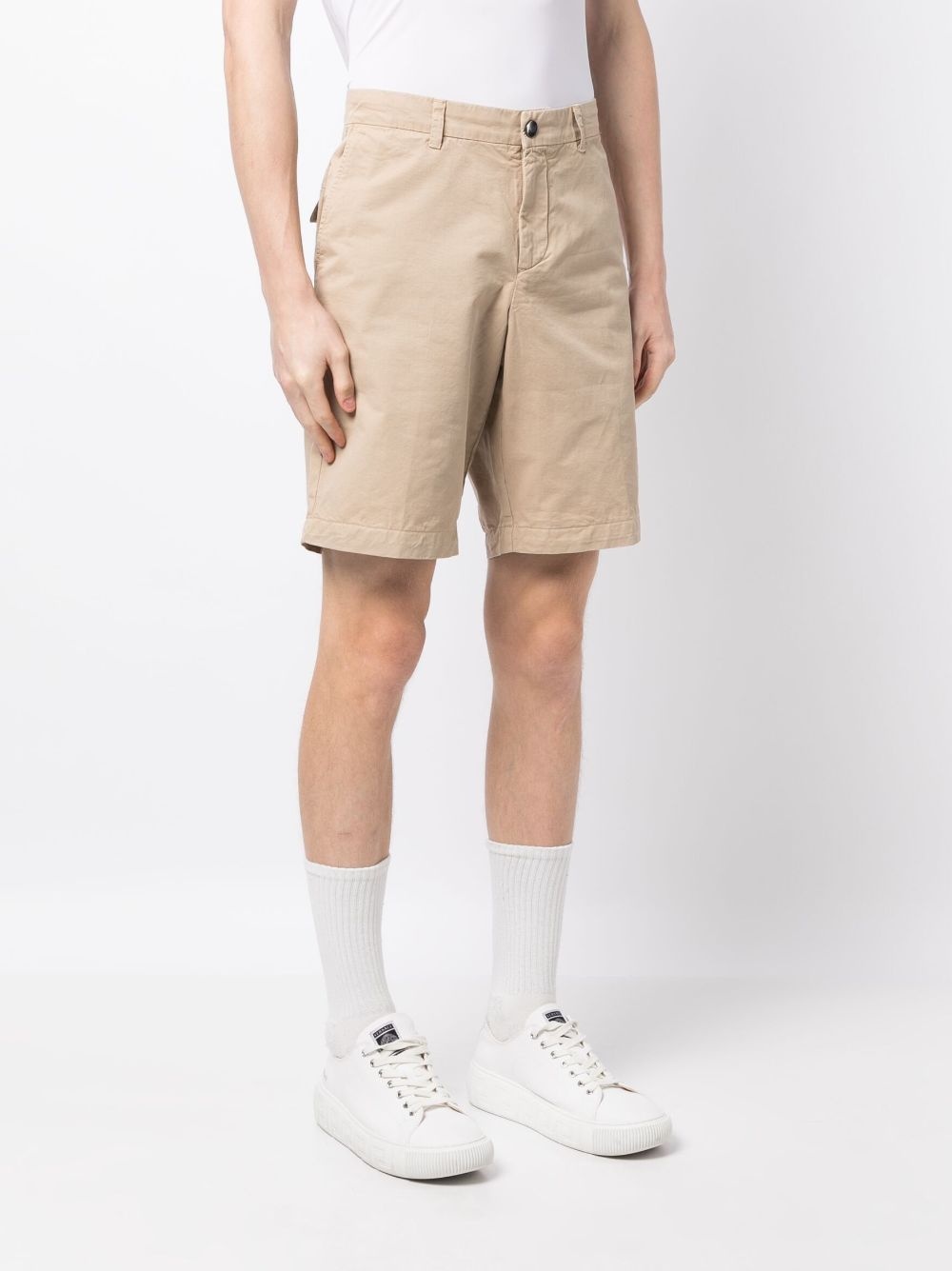 straight-leg cotton shorts - 3